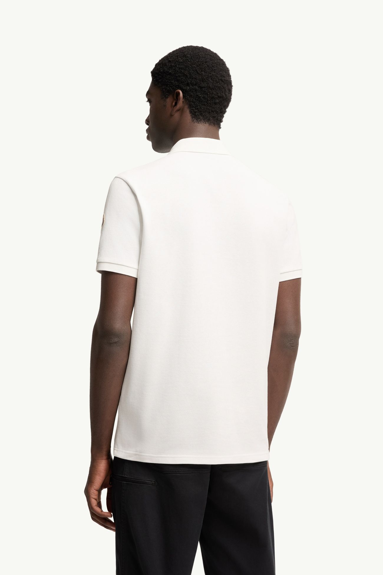 Polo de piqué de algodón con logotipo Hombre Blanco Moncler 4