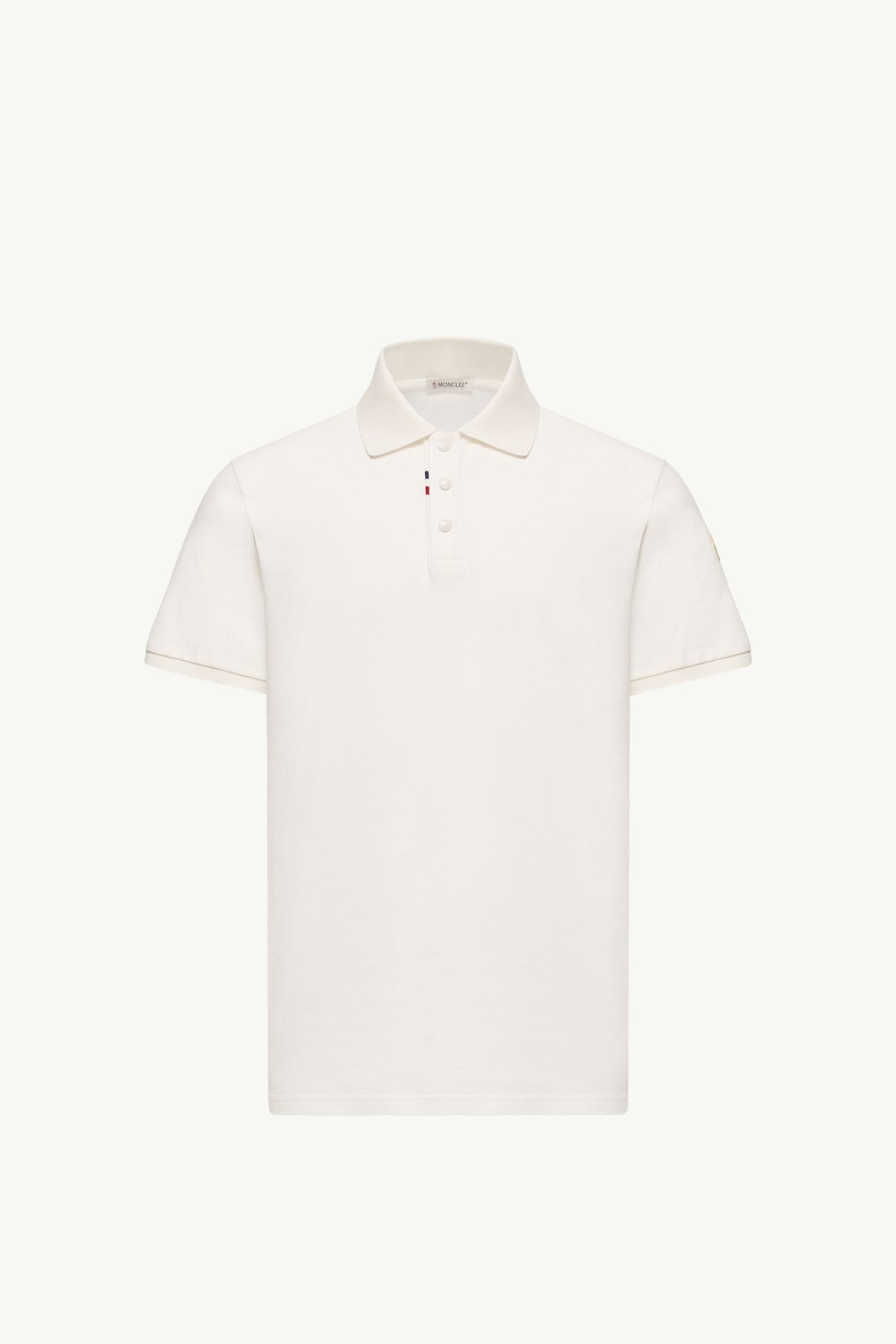 Polo en piqué de coton à logo Hommes Blanc Moncler 2