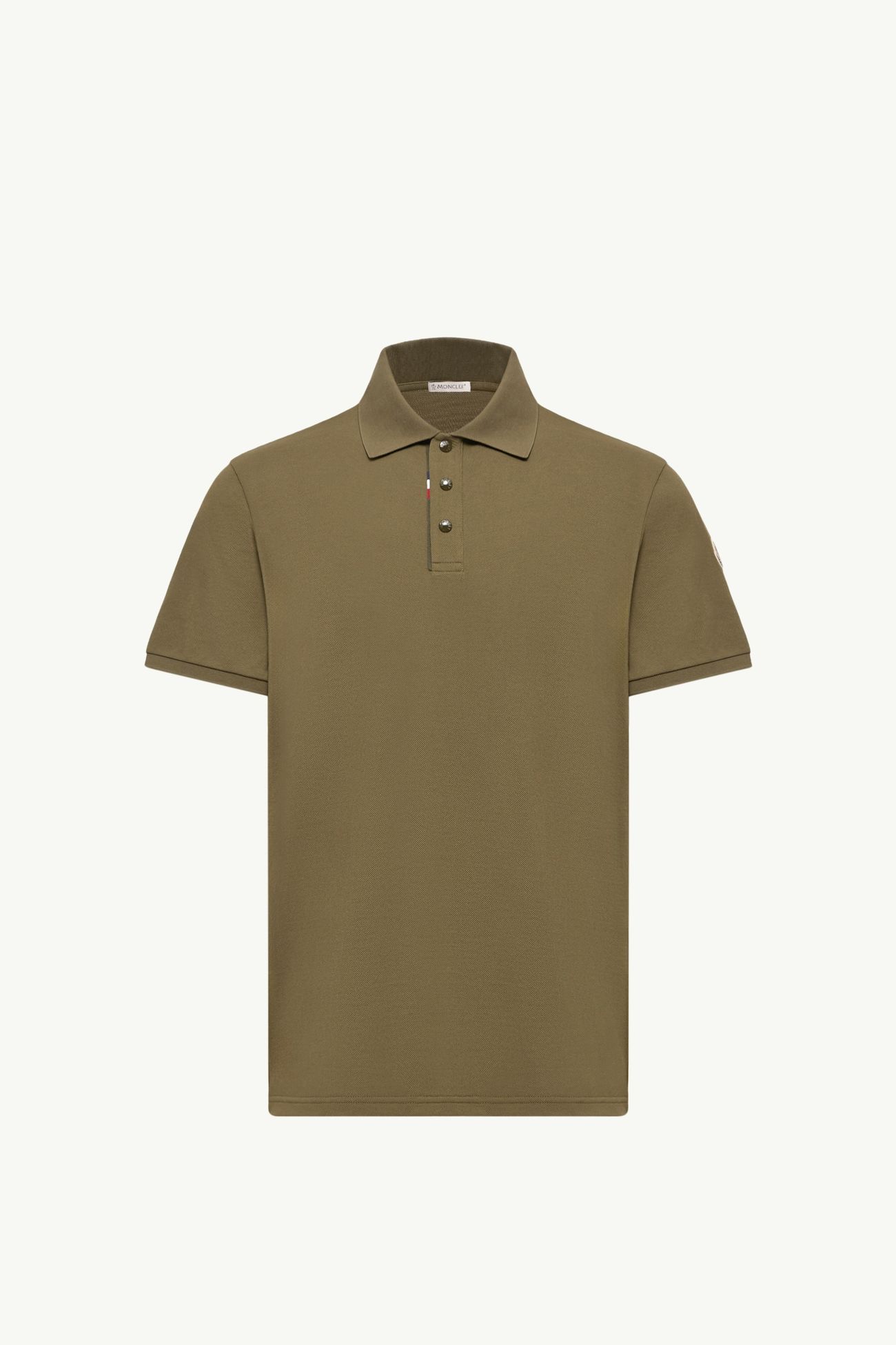Poloshirt aus Baumwollpiqué mit Logo Herren Olivgrün Moncler 2