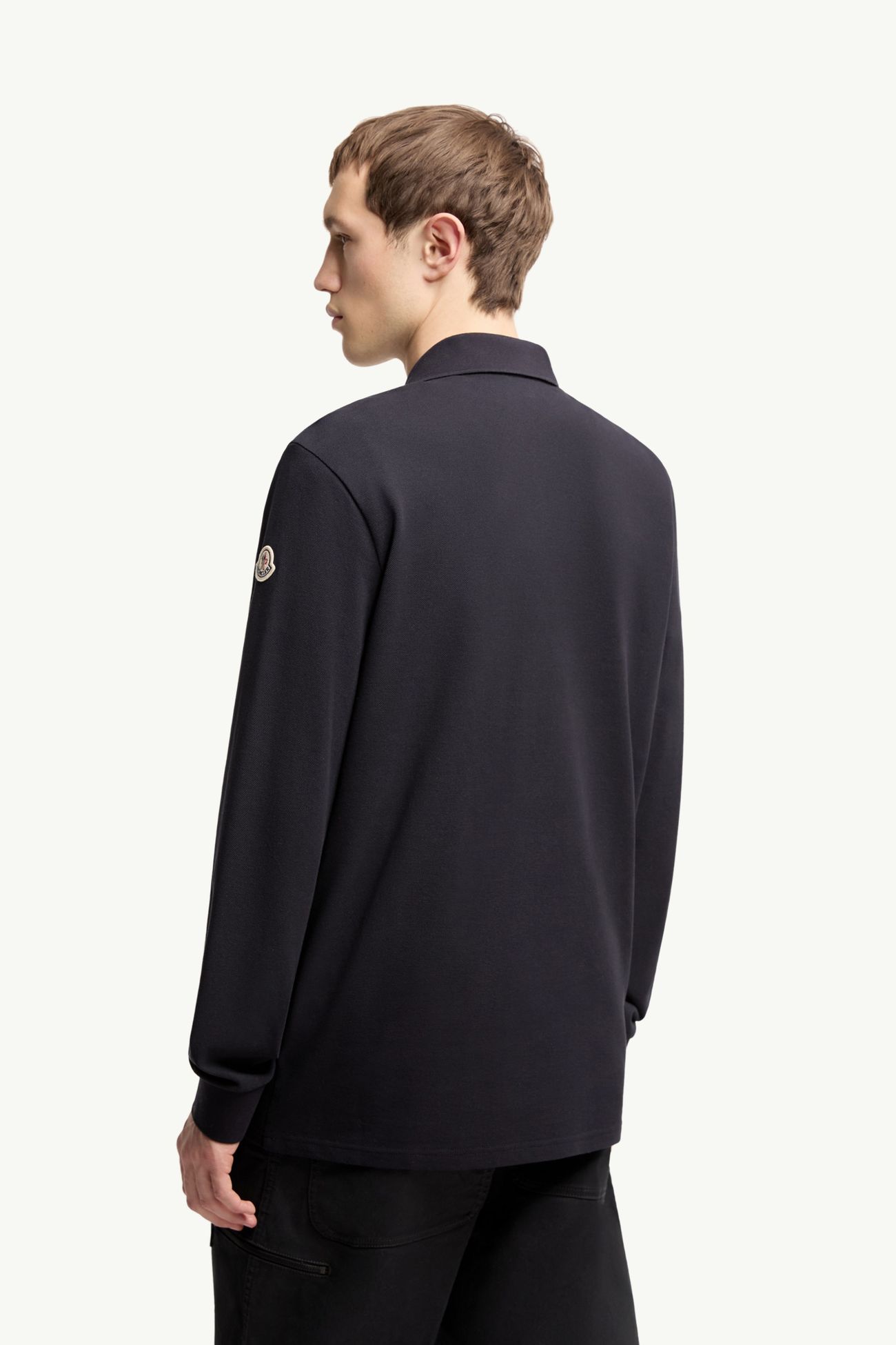 Poloshirt aus Baumwollpiqué mit Logo Herren Dunkelblau Moncler 4
