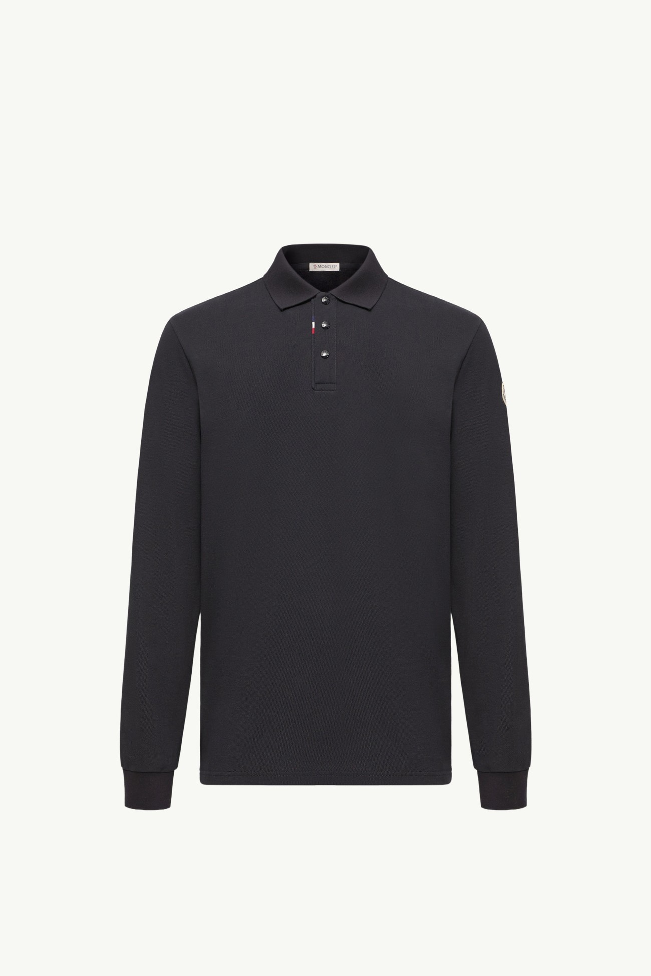 Polo in piquet di cotone con logo Uomo Blu Scuro Moncler 2