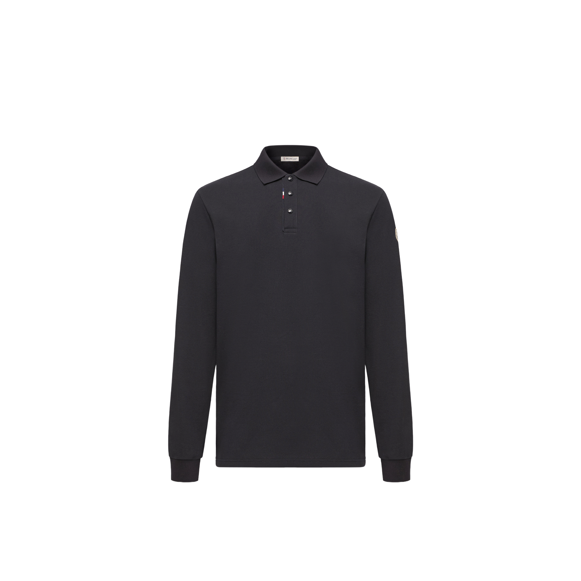Moncler   Logo Cotton Piquet Polo Shirt for Men in Blue, Size: S