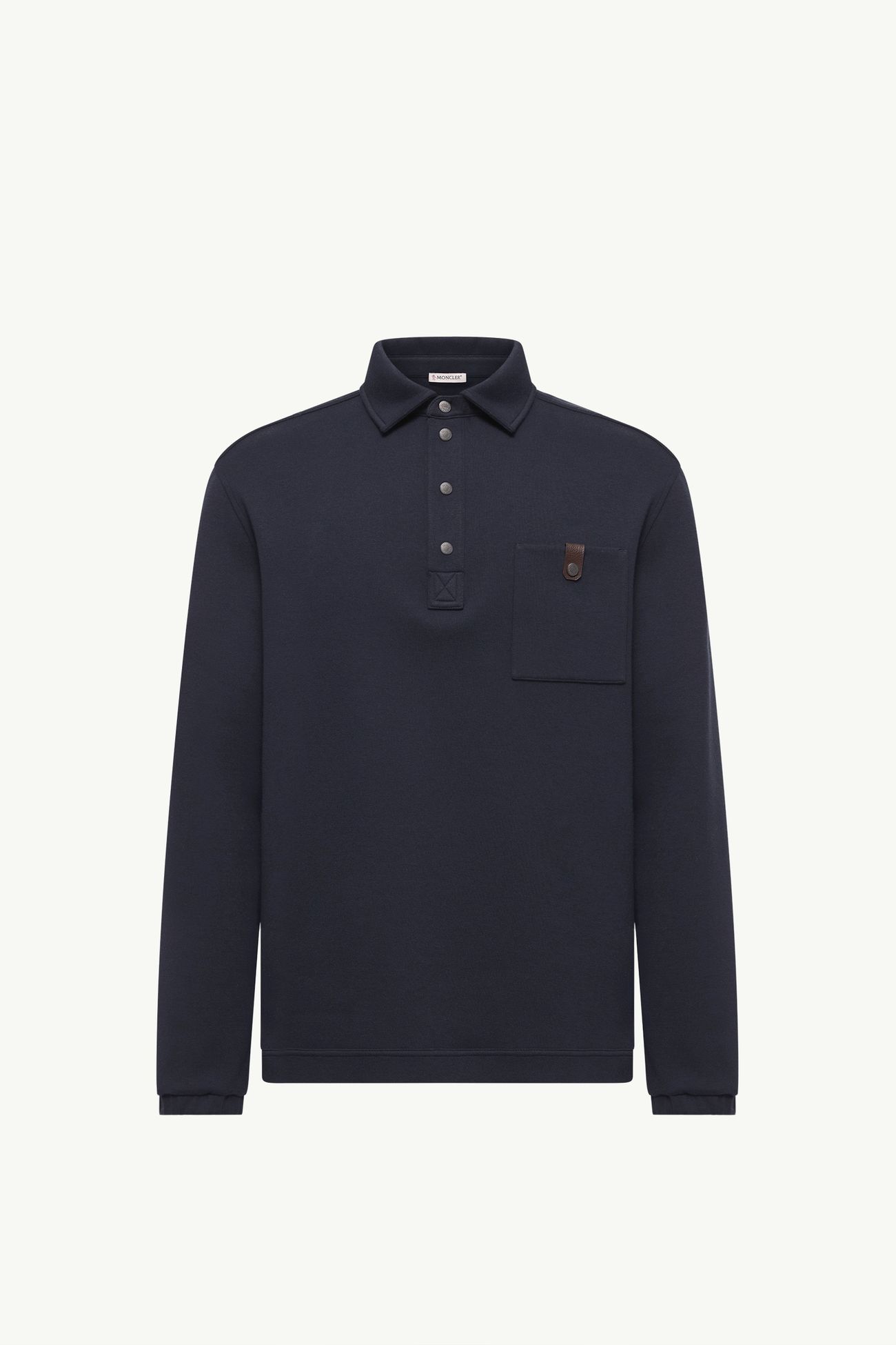 棉質長袖Polo恤 男士 海軍藍色 Moncler 2