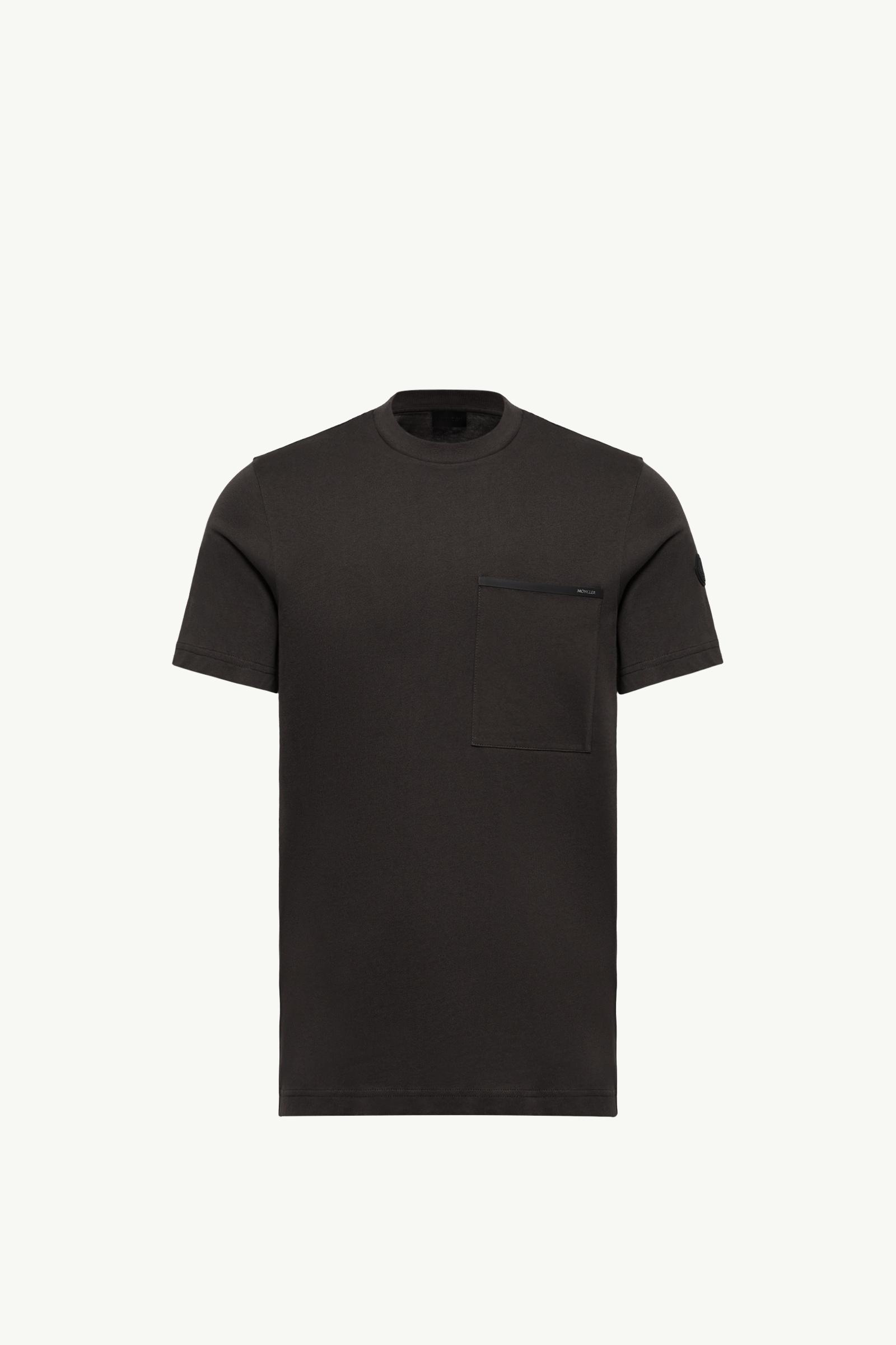 Cotton Jersey T-Shirt with Chest Pocket Men Black Moncler, 1 of 0