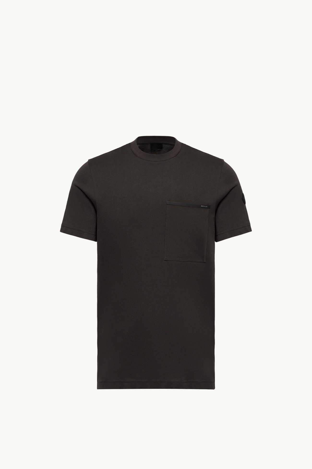 Camiseta de jersey de algodón con bolsillo en el pecho Hombre Negro Moncler 2