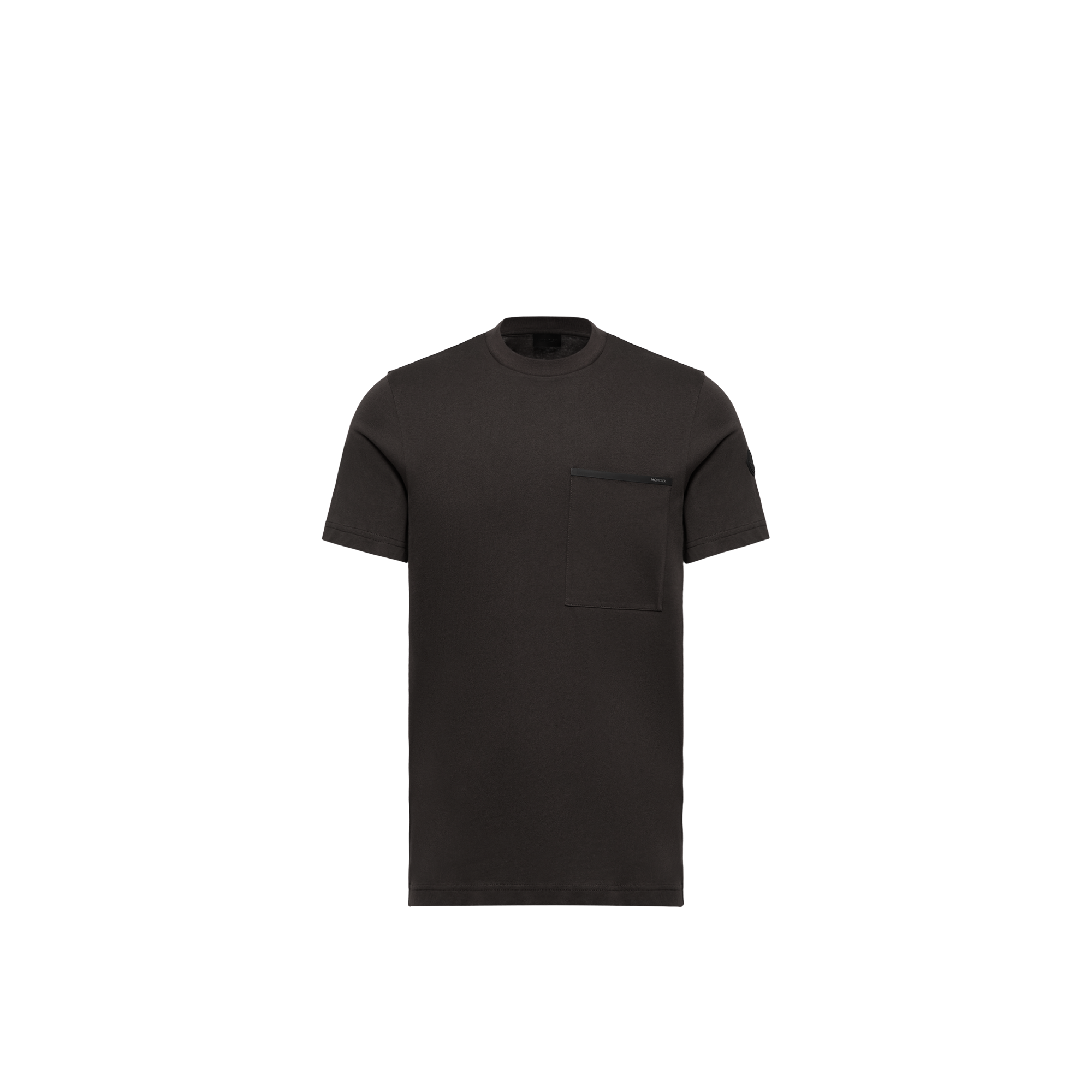 Moncler   Cotton Jersey T-Shirt With Chest Pocket for Men in Black, Size: Xxl