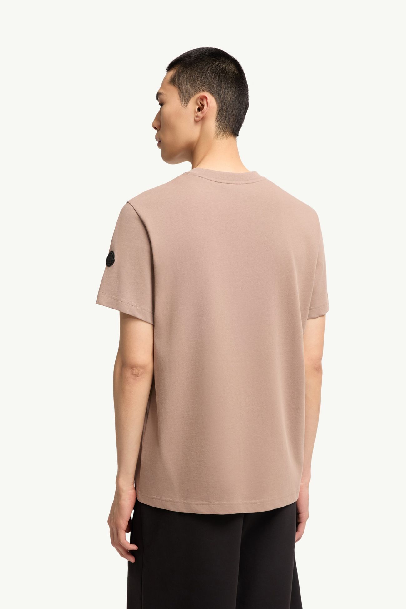T-shirt en jersey de coton à logo Hommes Beige Moncler 4