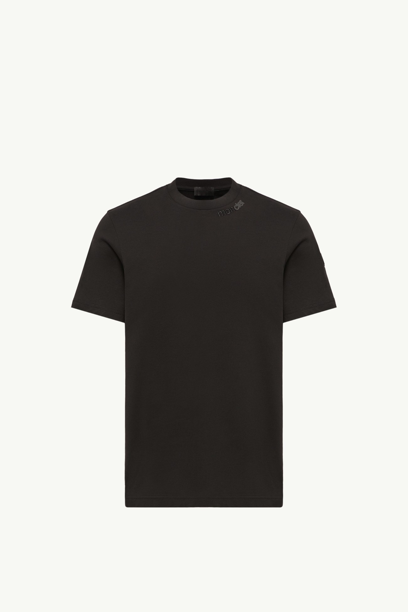 Cotton Jersey Logo T-Shirt Men Black Moncler 2
