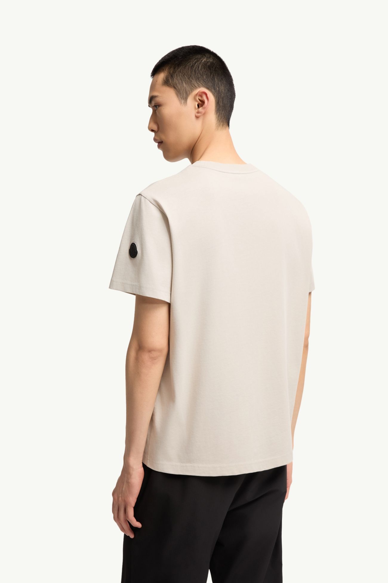 T-shirt en coton à logo Hommes Blanc Ivoire Moncler 4
