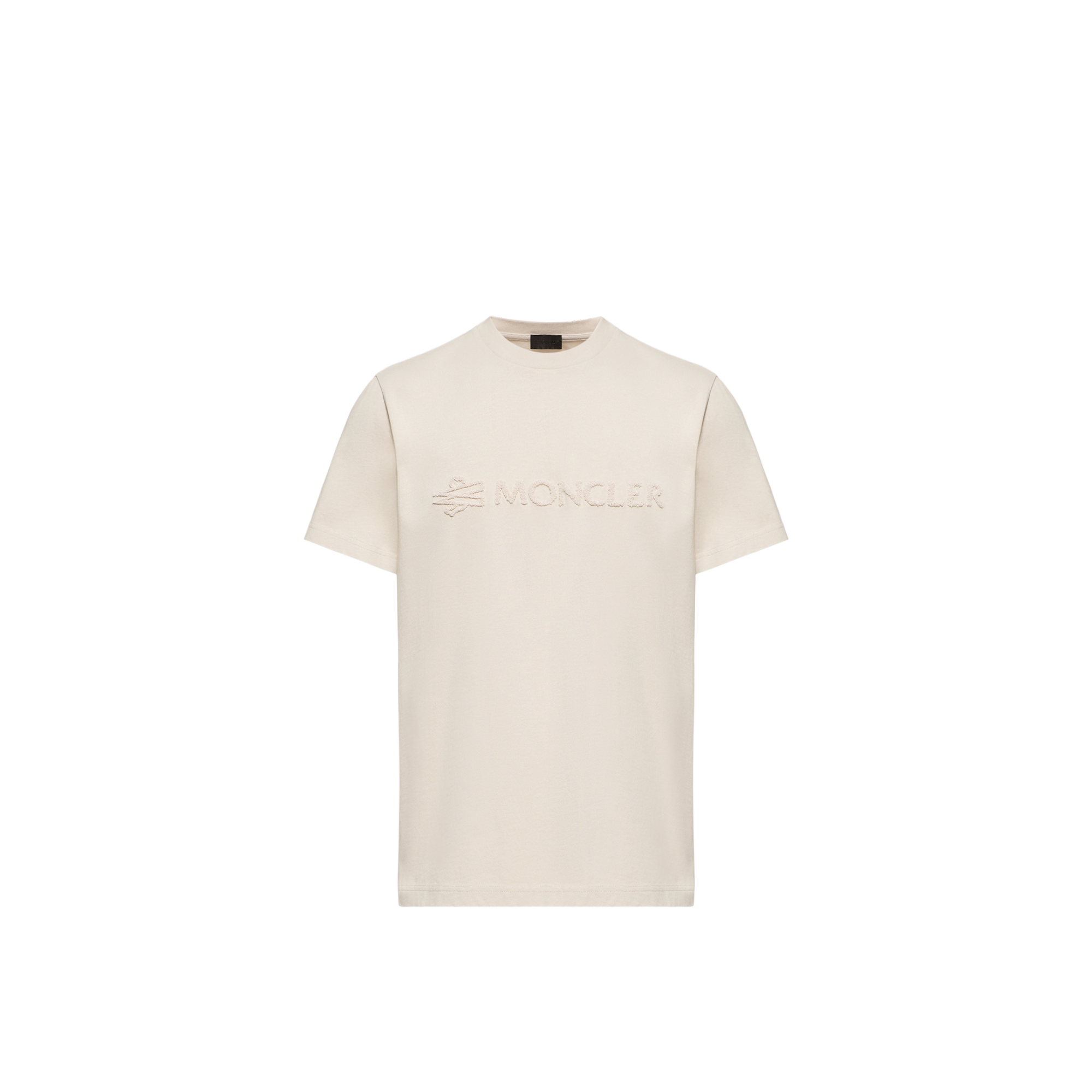 Moncler   Logo Cotton T-Shirt for Men in White, Size: 3XL