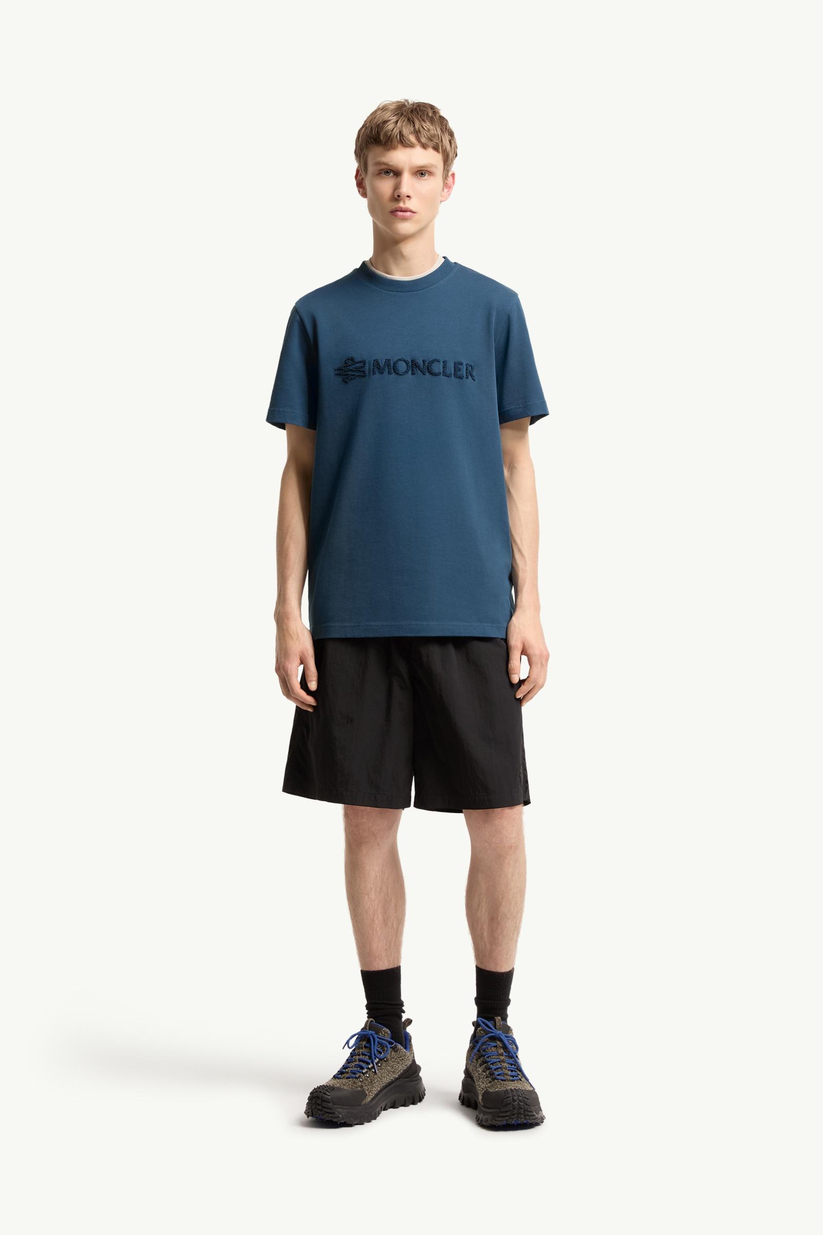 Logo Cotton T-Shirt Men Ink Blue Moncler, 1 of 0