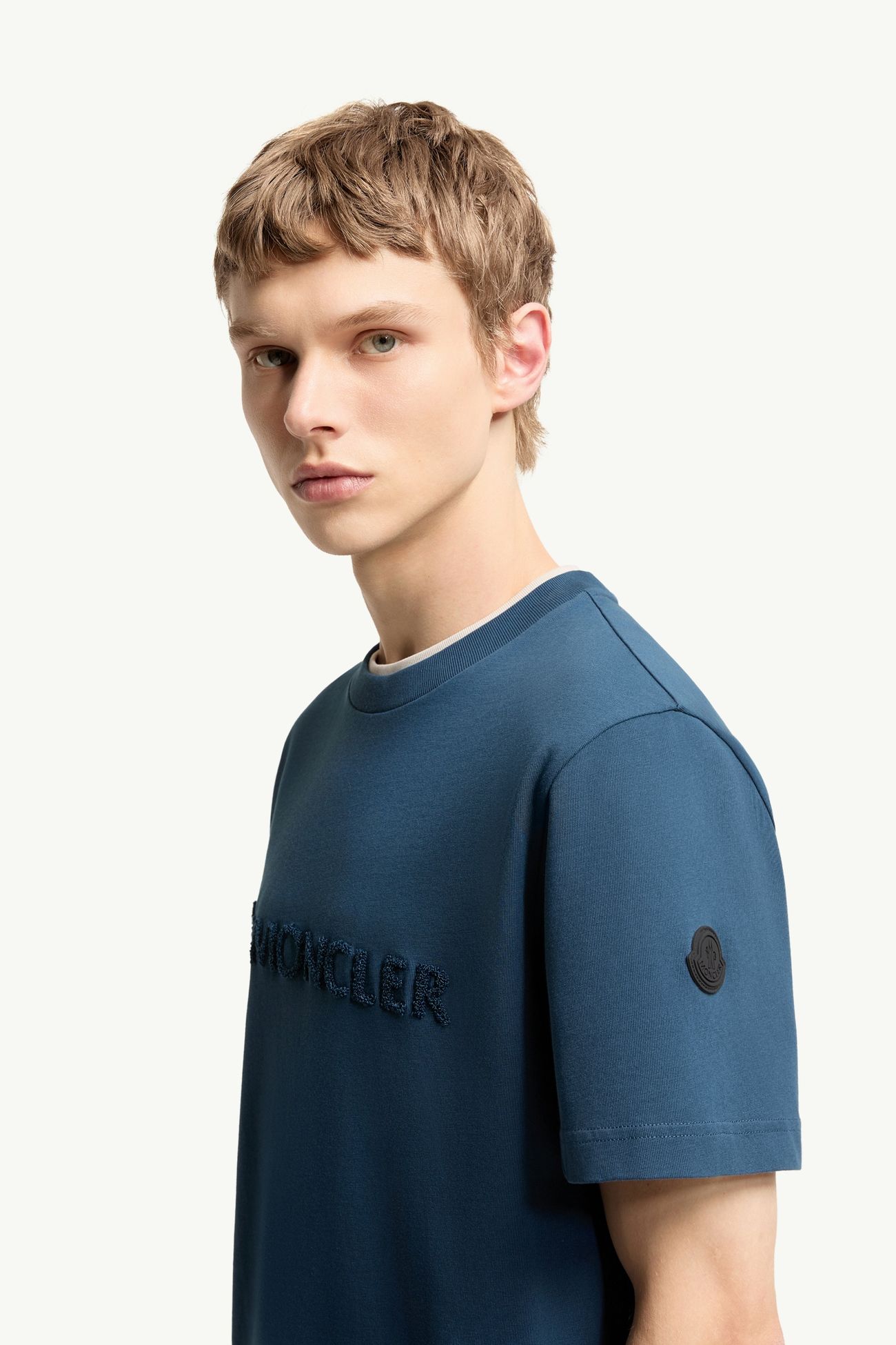 標誌棉質T恤 男士 墨藍色 Moncler 1