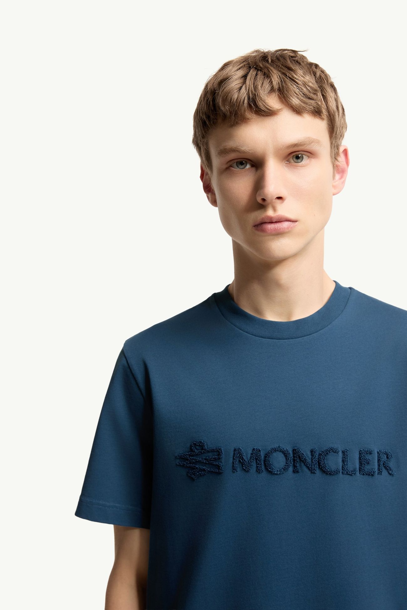 標誌棉質T恤 男士 墨藍色 Moncler 5