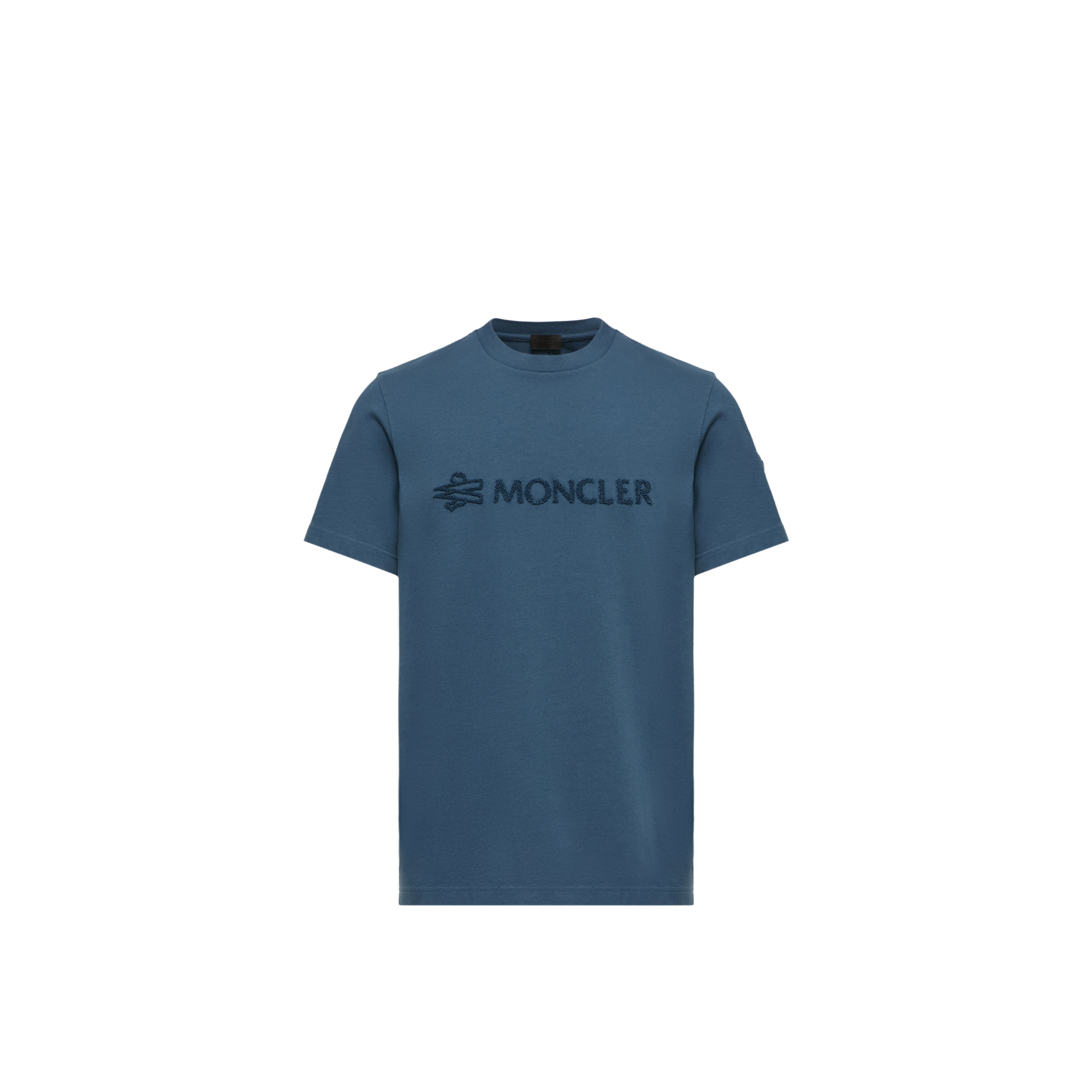 Moncler   Logo Cotton T-Shirt for Men in Blue, Size: Xl