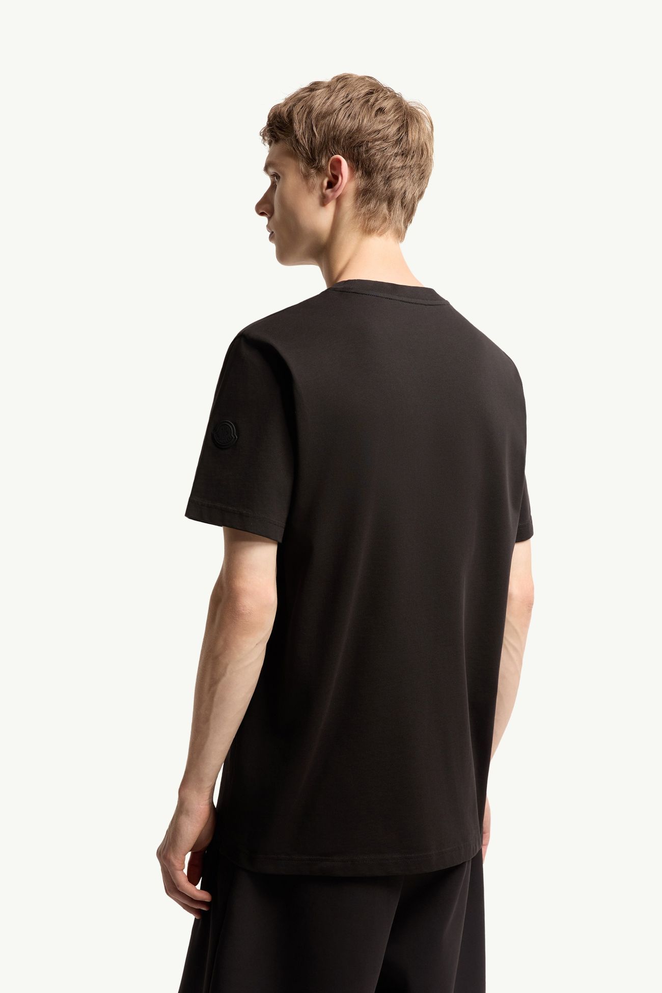 T-shirt en coton à logo Hommes Noir Moncler 4