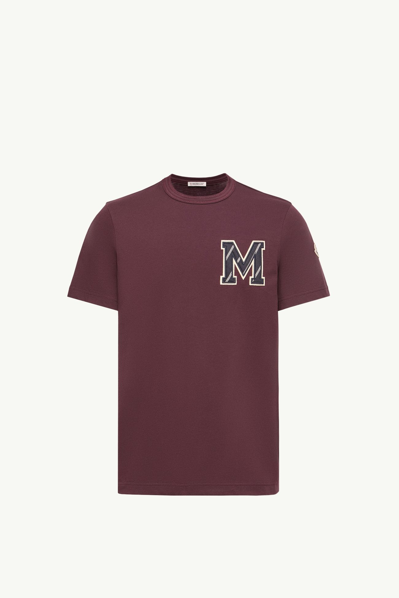 Camiseta con monograma de jersey de algodón Hombre Burdeos Moncler 2