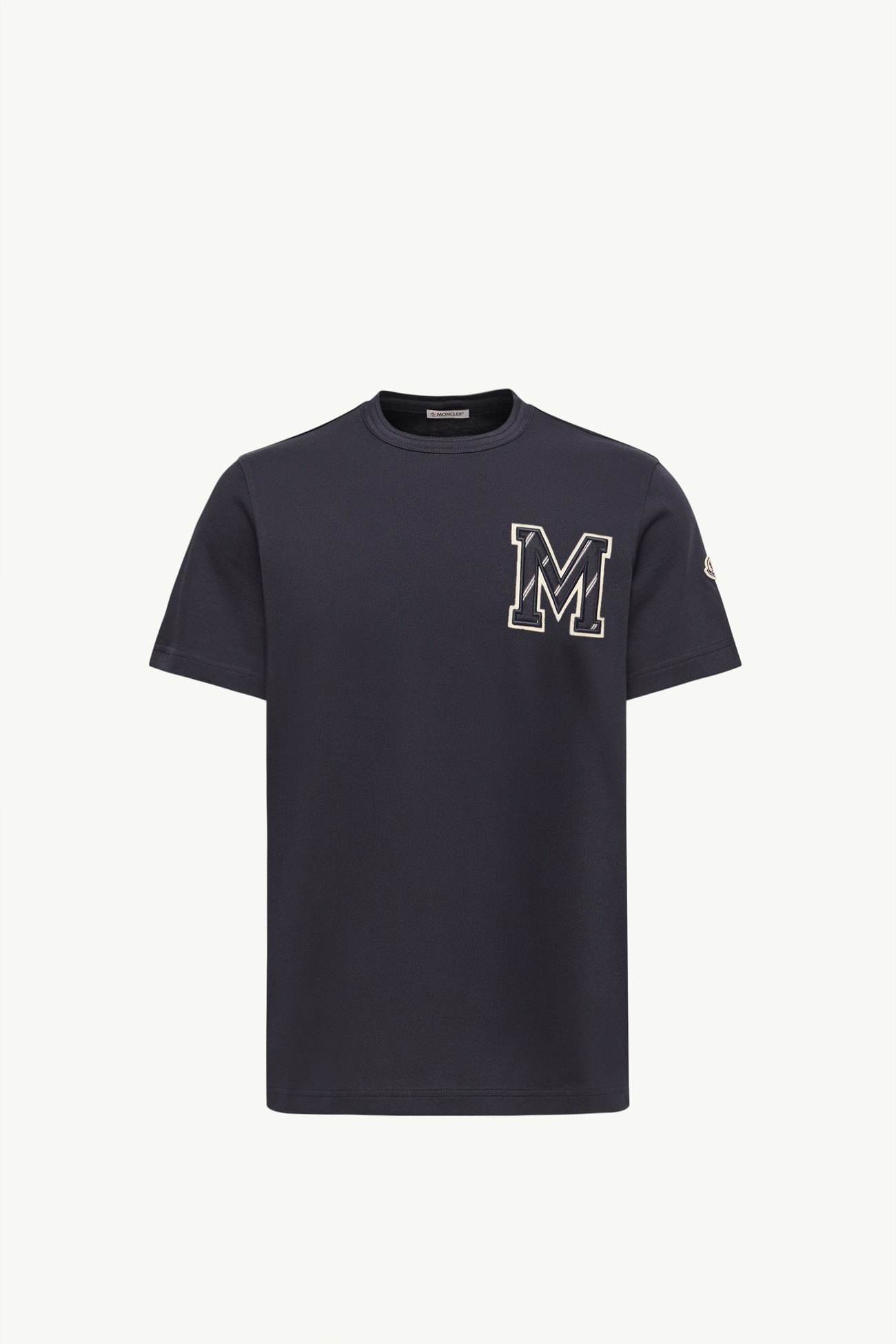 男士棉质平纹针织字母组合T恤 男士 海军蓝色 Moncler 2