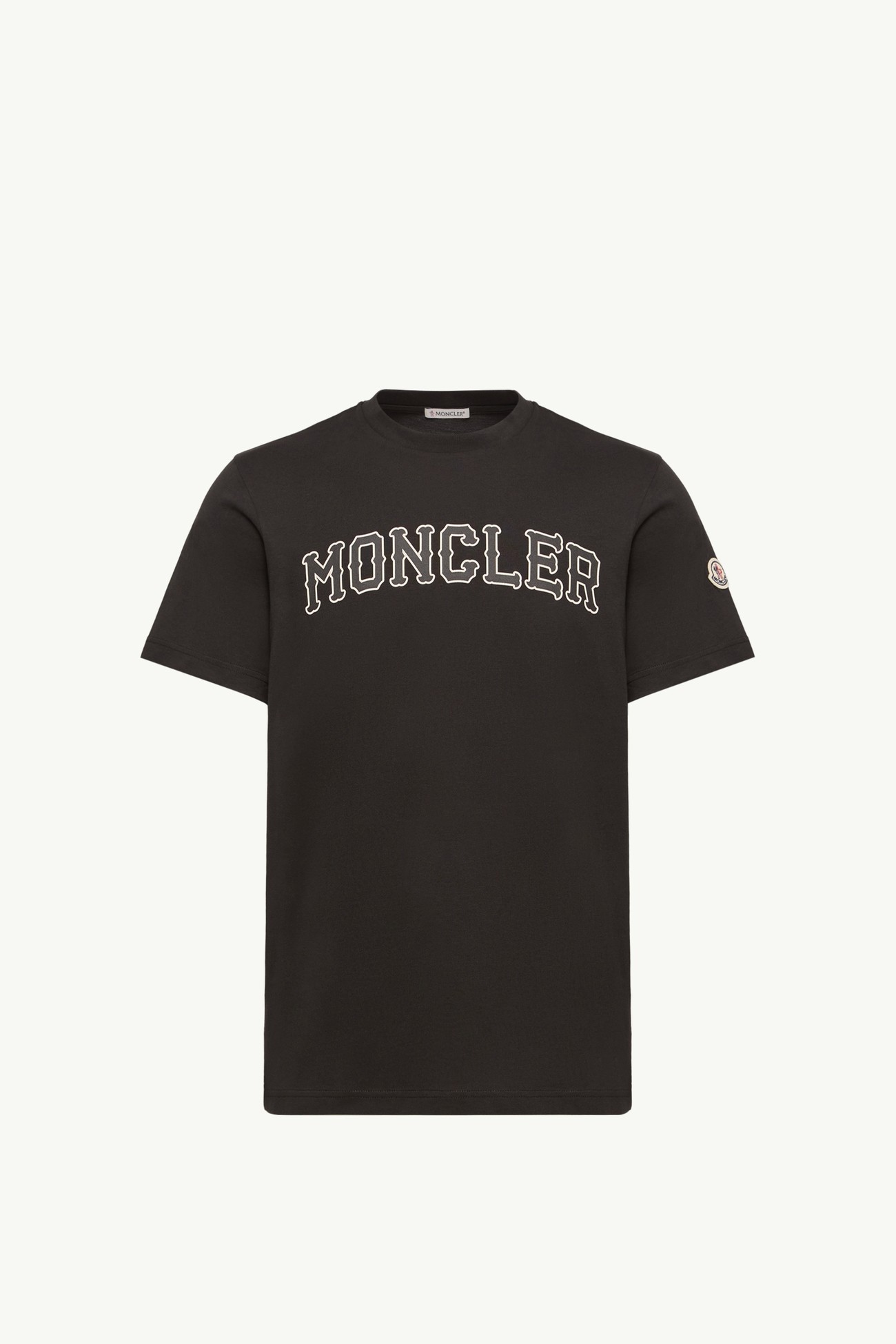 T-shirt logata in cotone Uomo Nero Moncler 2