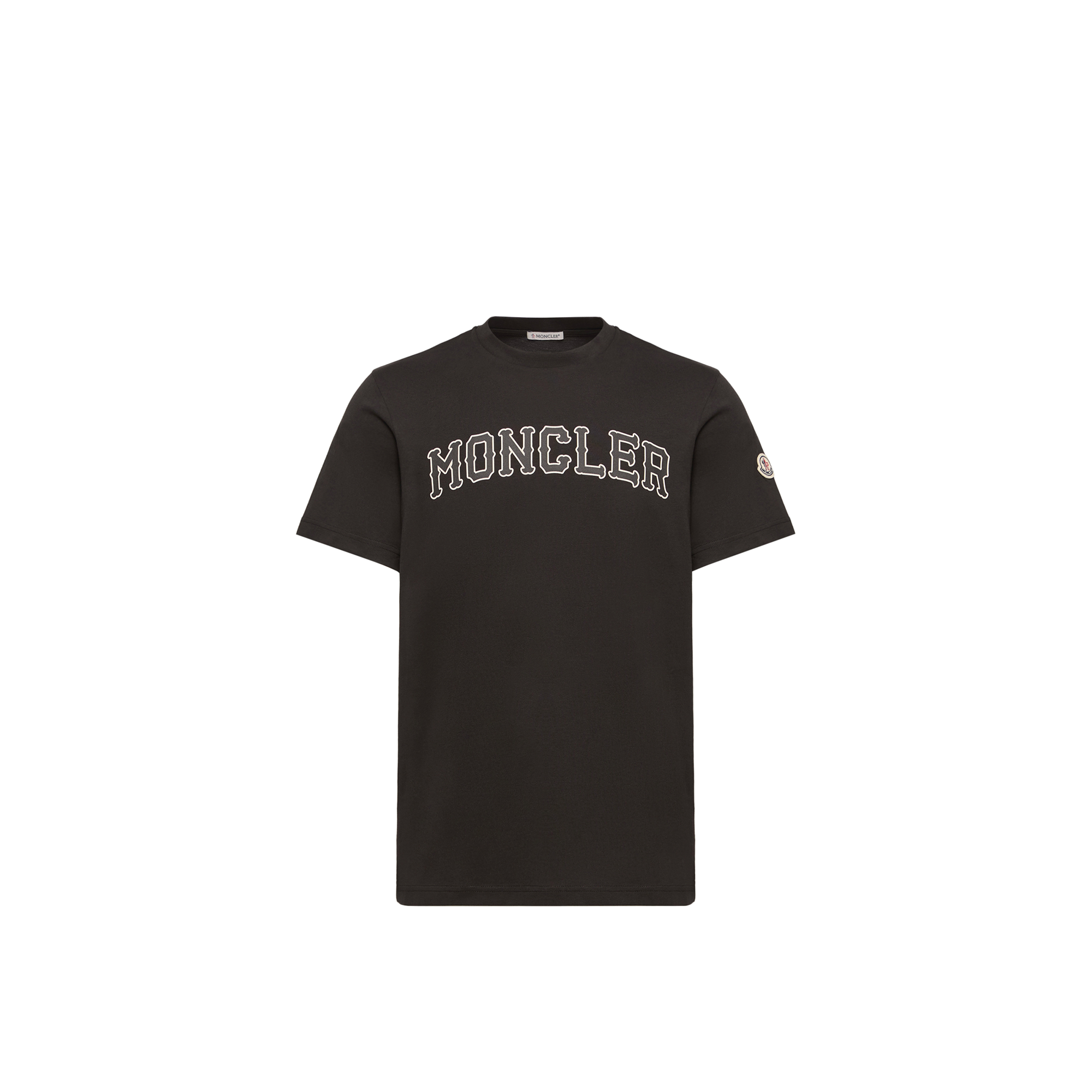 Moncler T-Shirt Aus Baumwolle Mit Logo für Herren in Schwarz in Größe: Xl