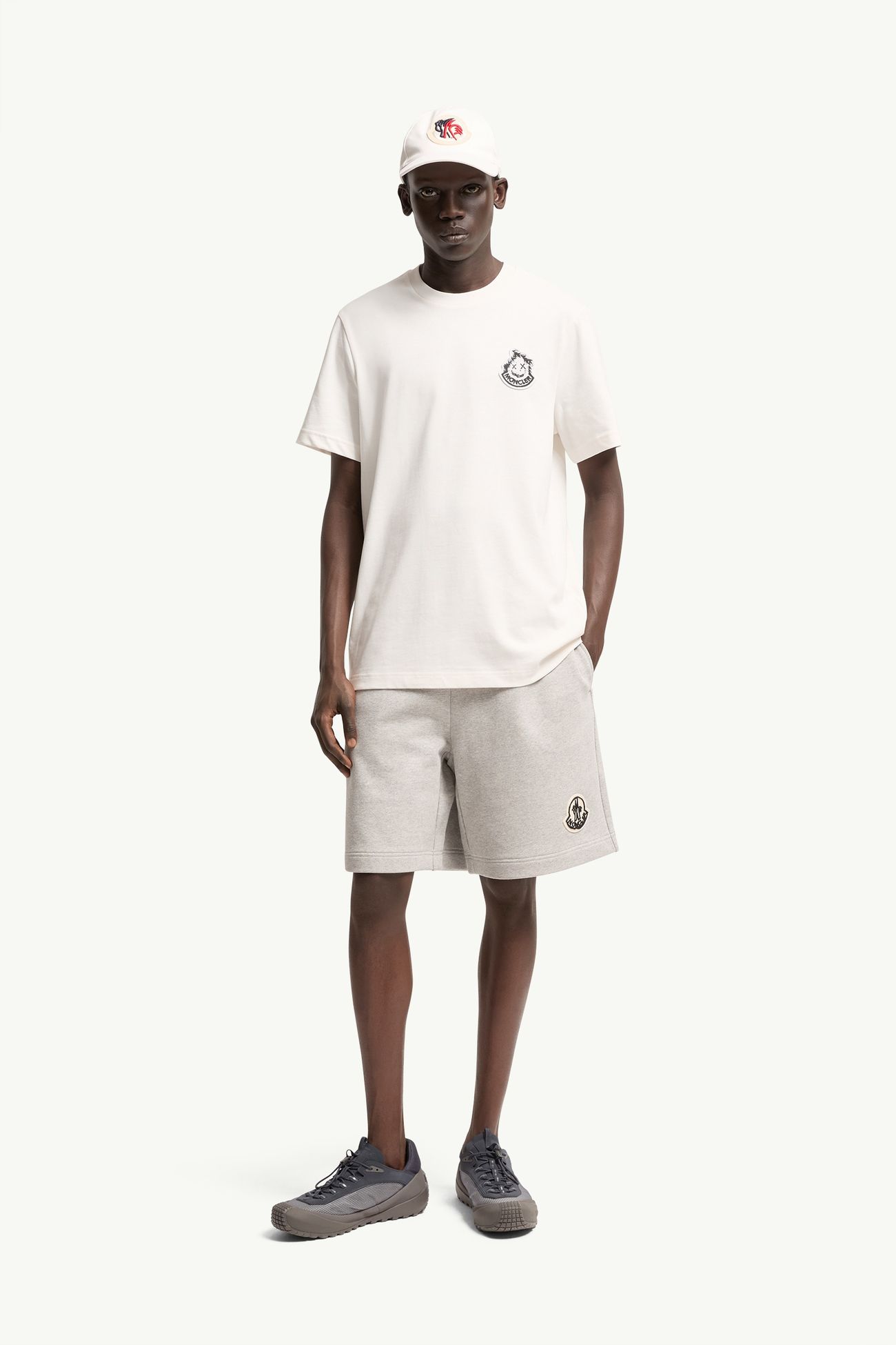 Logo Cotton T-Shirt Men White Moncler 0