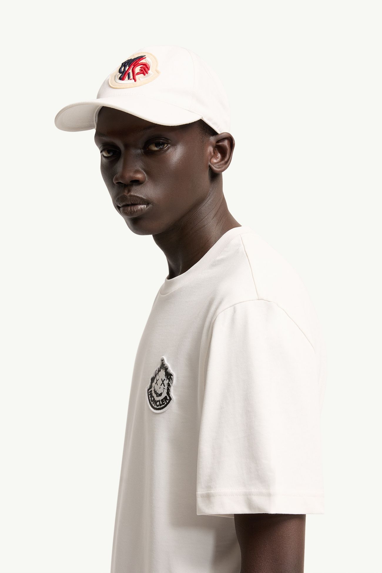 男士标识棉质T恤 男士 白色 Moncler 1