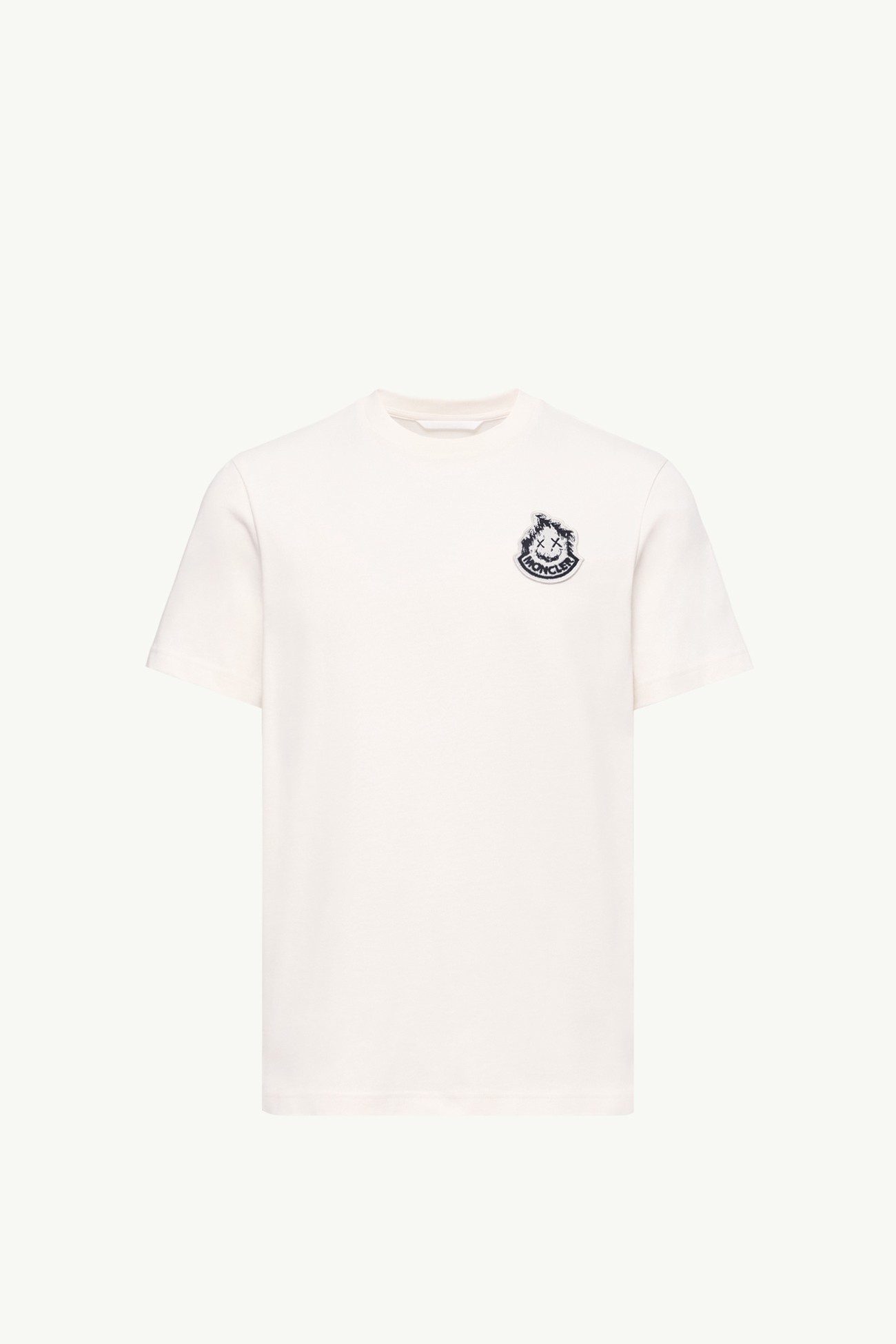 Camiseta de algodón con logotipo Hombre Blanco Moncler 2