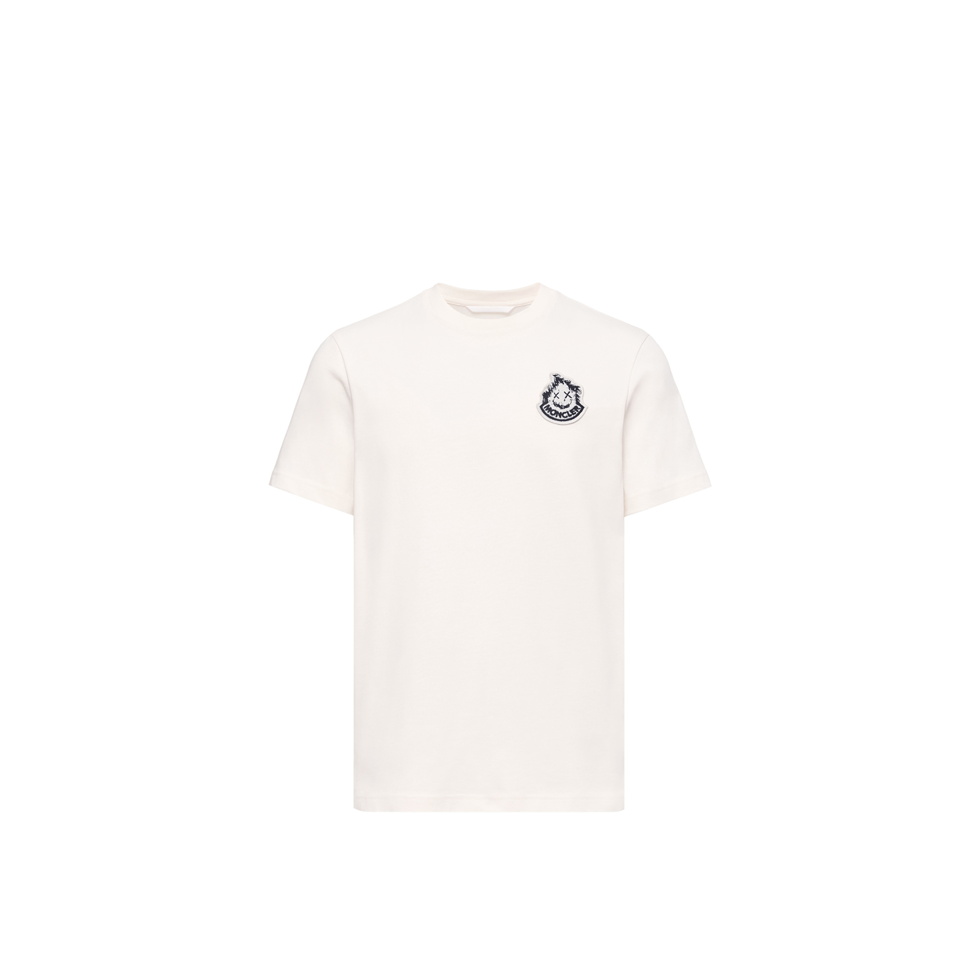 Moncler   Logo Cotton T-Shirt for Men in White, Size: Xl