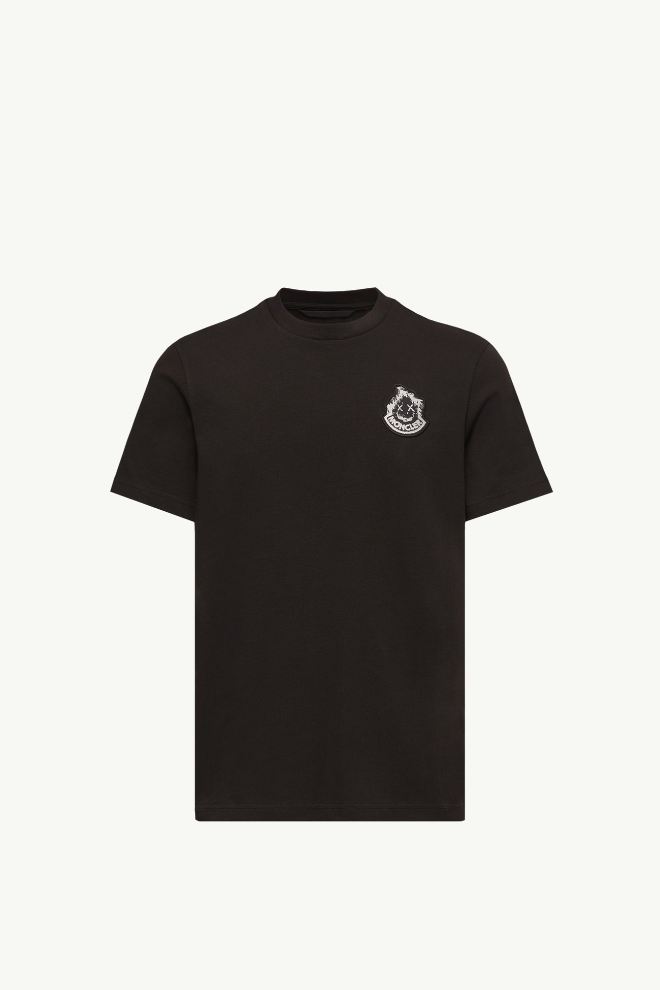 T-shirt logata in cotone Uomo Nero Moncler 2