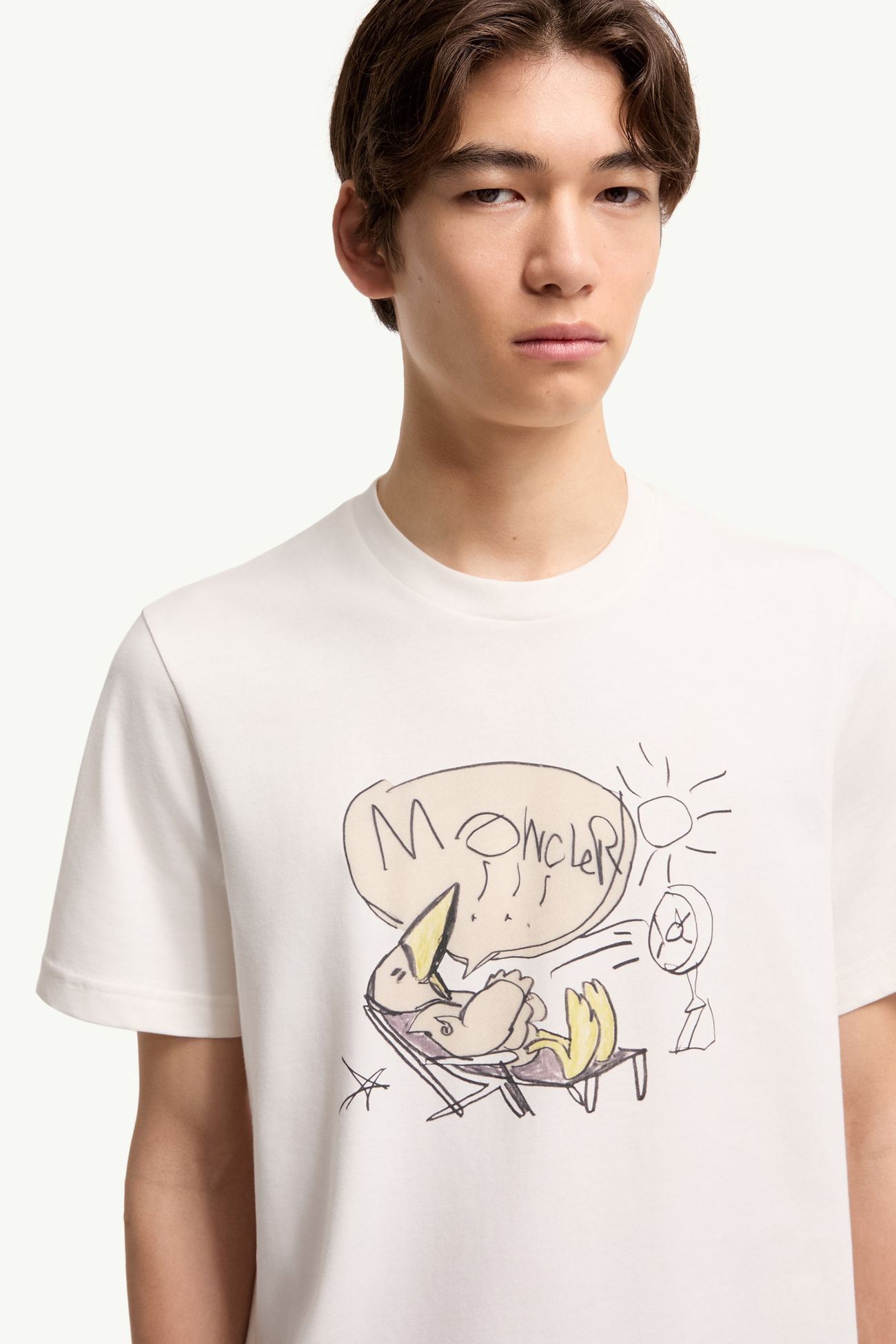 MonDuck Baumwoll-T-Shirt Herren Weiß Moncler 5