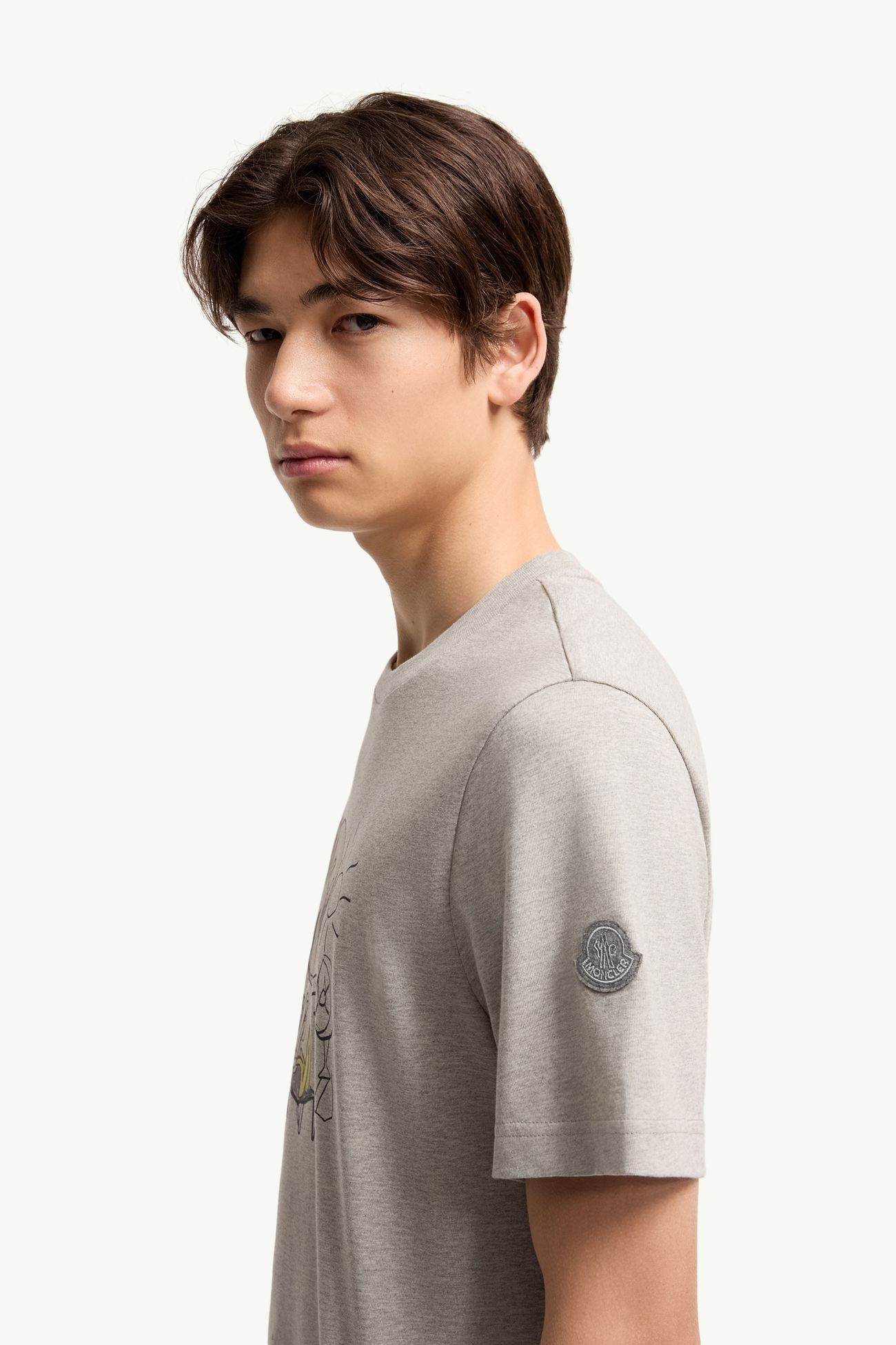 MonDuck Cotton T-Shirt Men Gray Moncler 1
