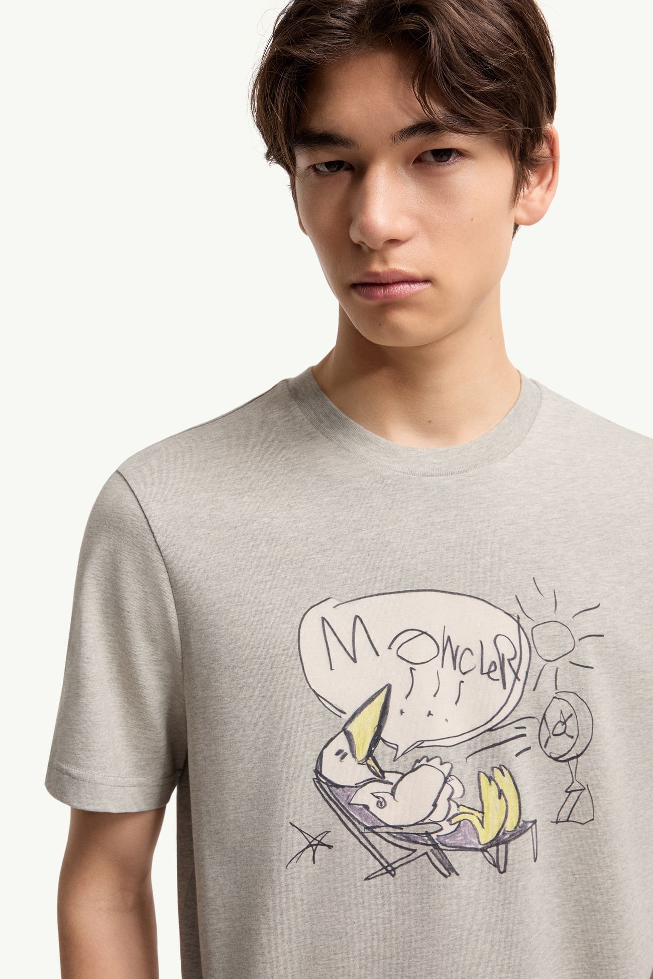 MonDuck Cotton T-Shirt Men Grey Moncler 5