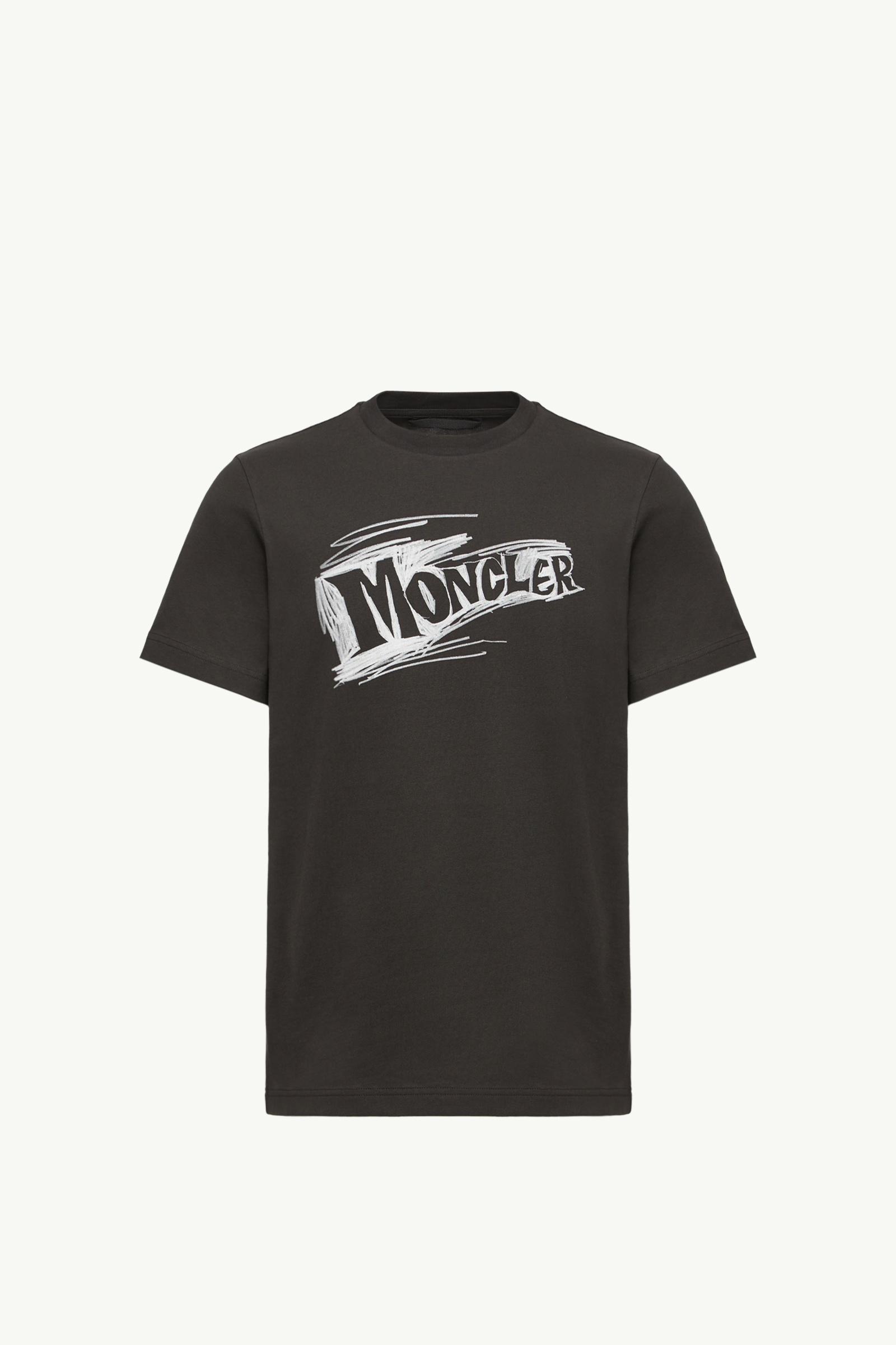 Sketch Logo Cotton T-Shirt Men Black Moncler, 1 of 0
