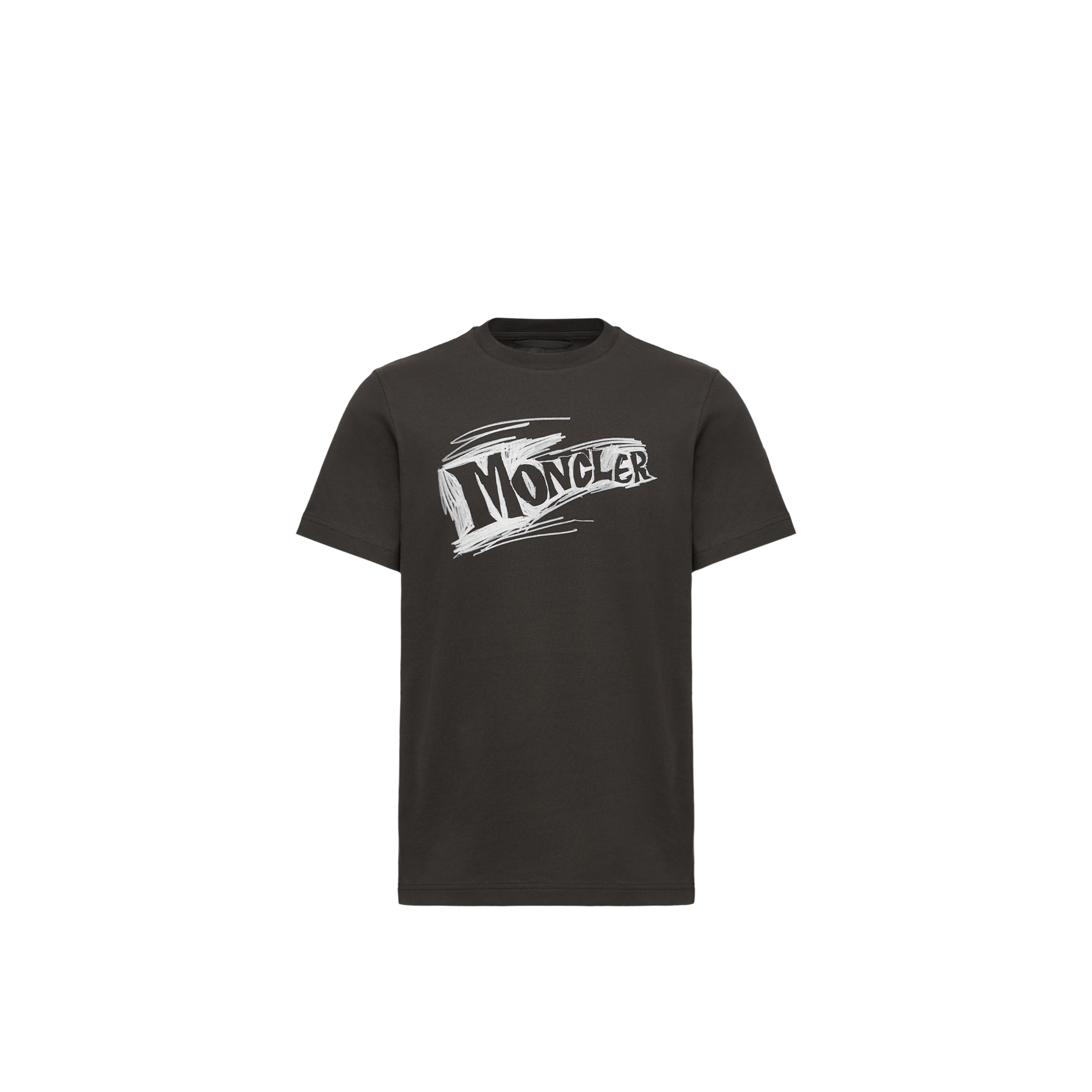 Moncler T-Shirt Aus Baumwolle Mit Sketch-Logo für Herren in Schwarz in Größe: S