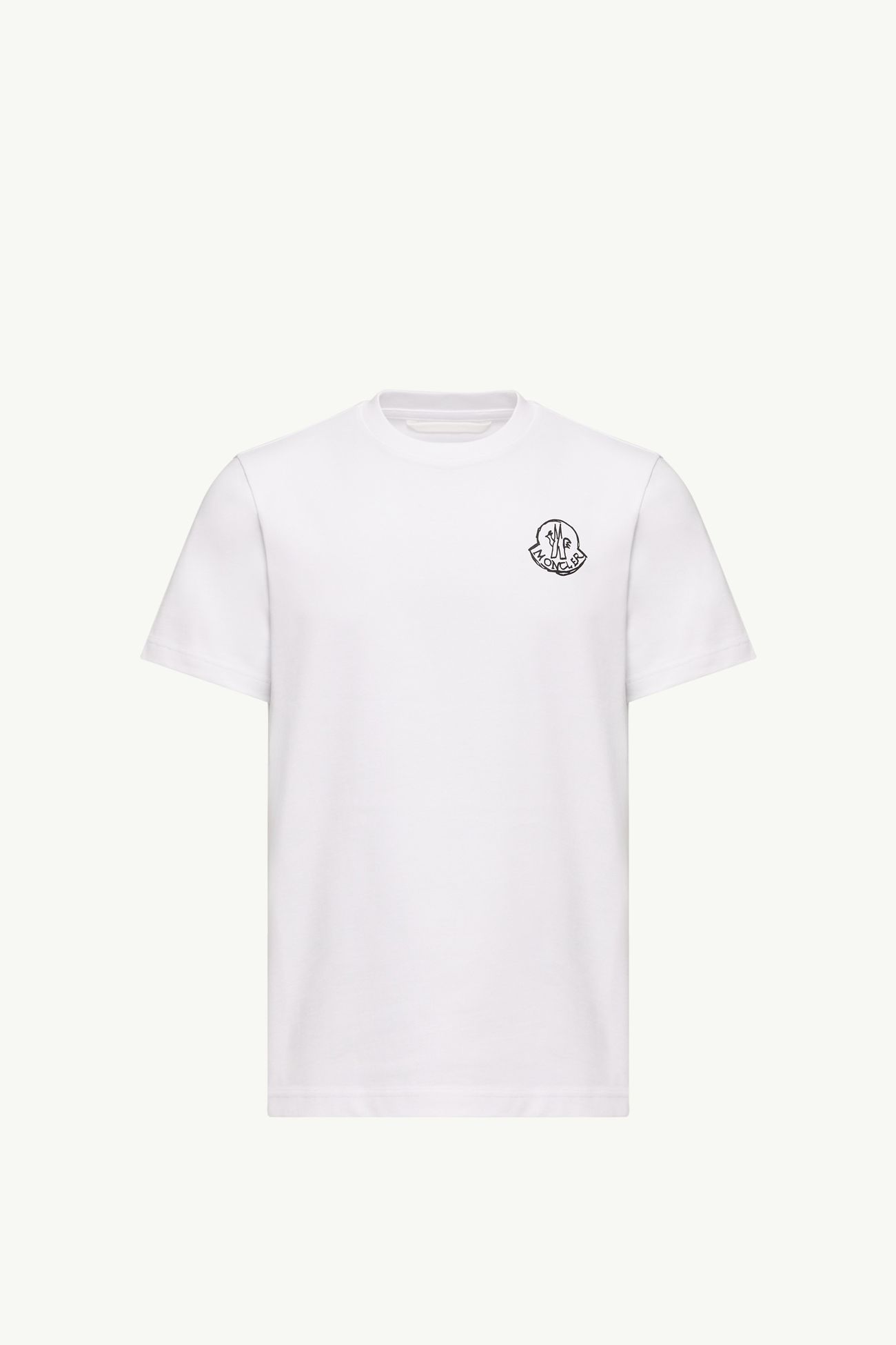 Cotton Jersey Logo Patch T-Shirt Men White Moncler 2