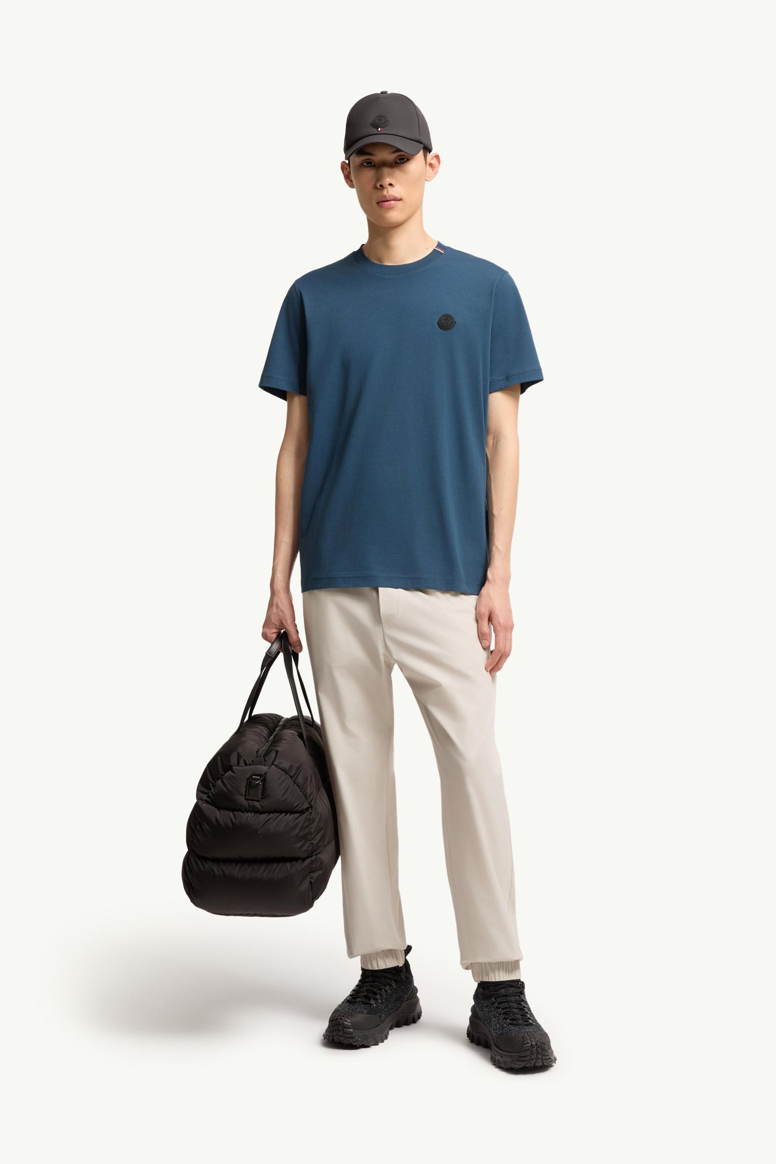 Logo Cotton T-Shirt Men Ink Blue Moncler, 1 of 0