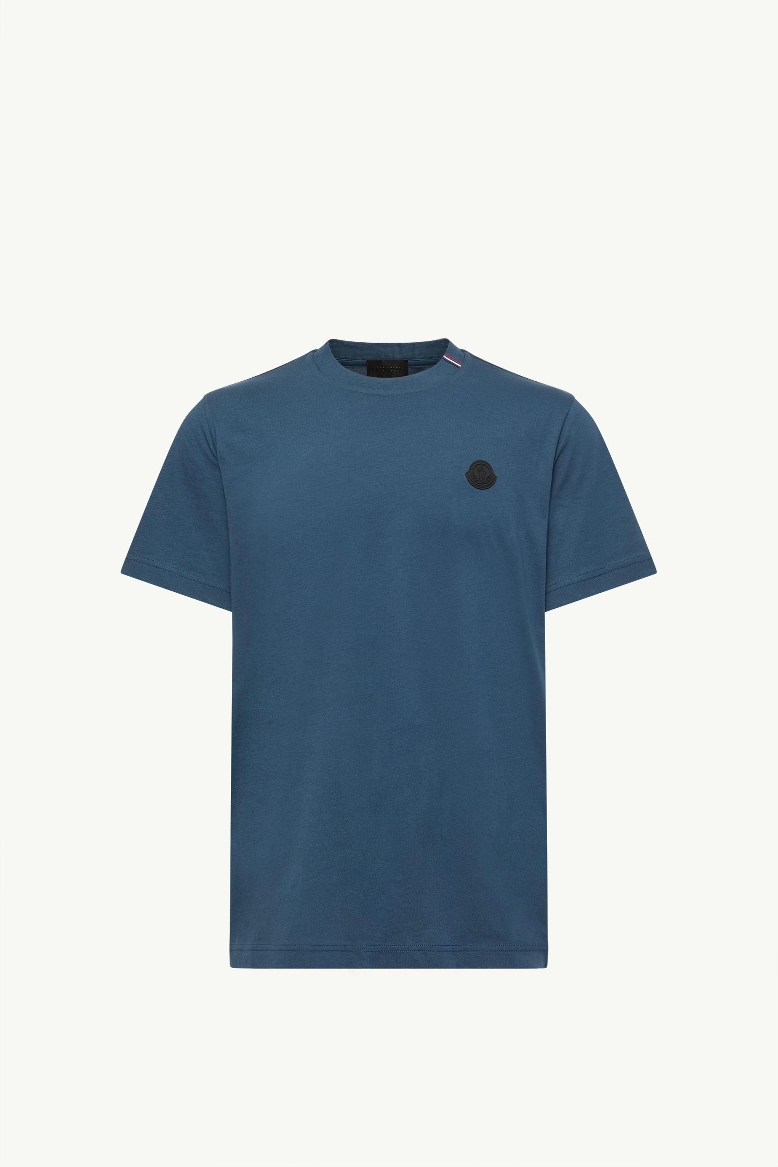 Logo Cotton T-Shirt Men Ink Blue Moncler, 1 of 0