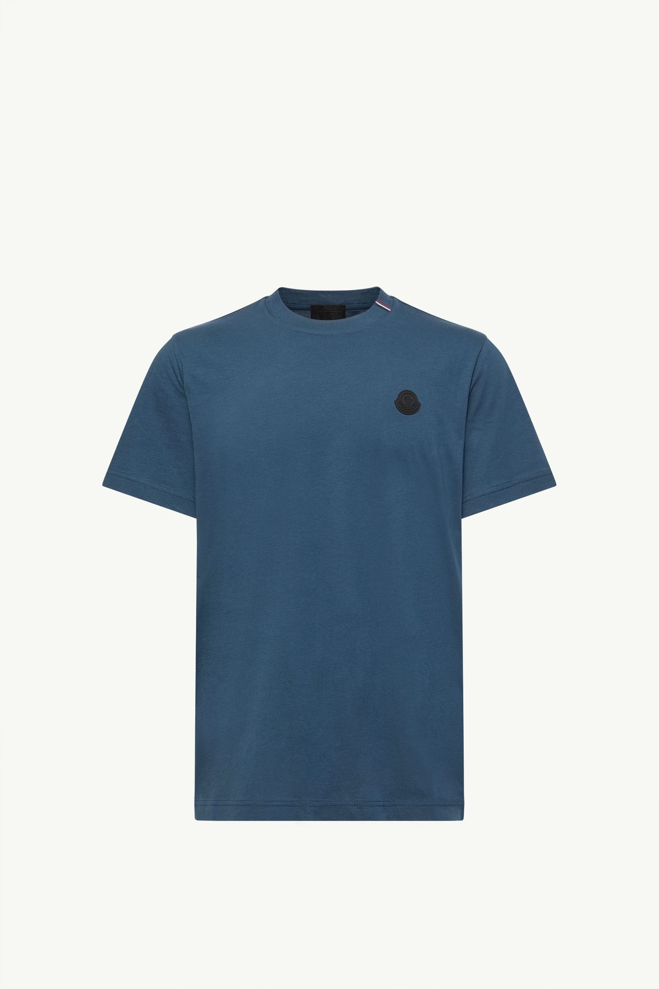 T-shirt logata in cotone Uomo Blu Inchiostro Moncler 2