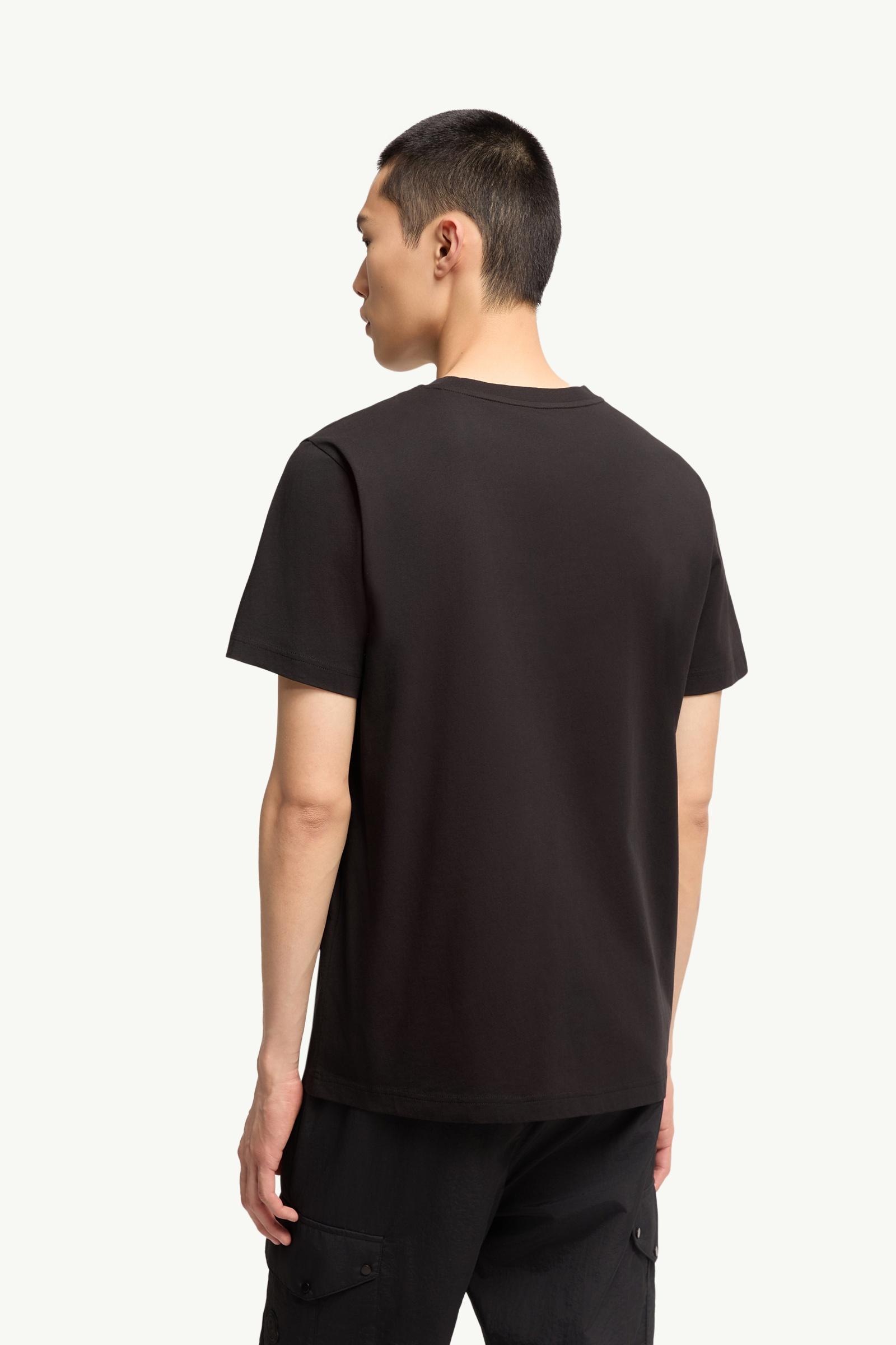 Black Logo Cotton T-Shirt - Polos & T-shirts for Men | Moncler TW