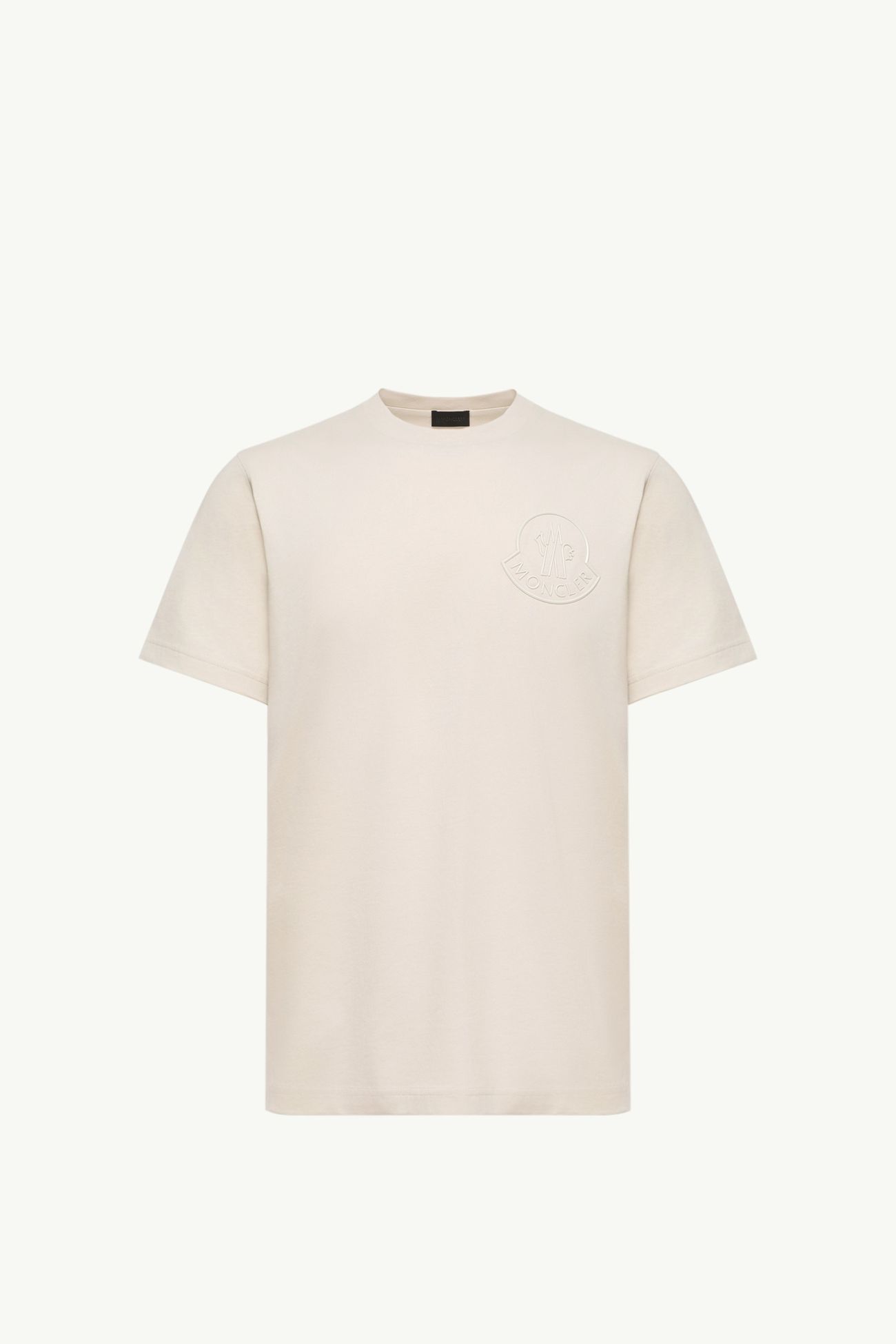 T-Shirt aus Baumwolle mit dreidimensionalem Logo Herren Weiß-Elfenbein Moncler 2