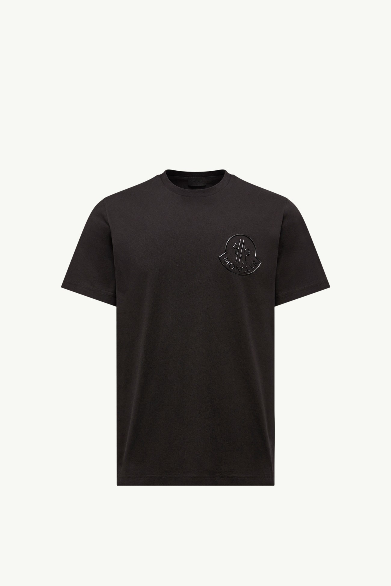 T-shirt in cotone con logo tridimensionale Uomo Nero Moncler 2