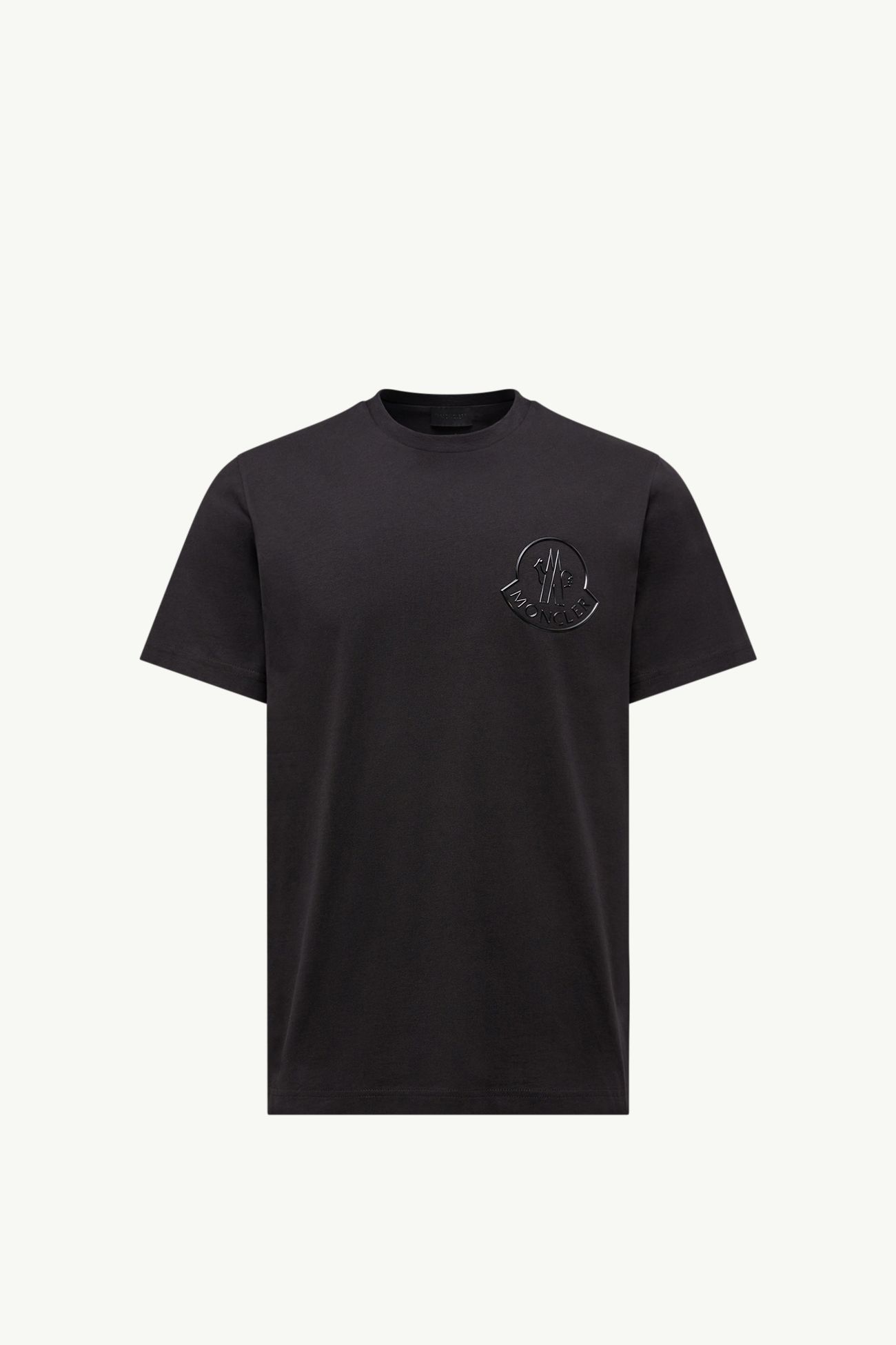 입체적인 로고 코튼 티셔츠 남성 블랙 Moncler 2