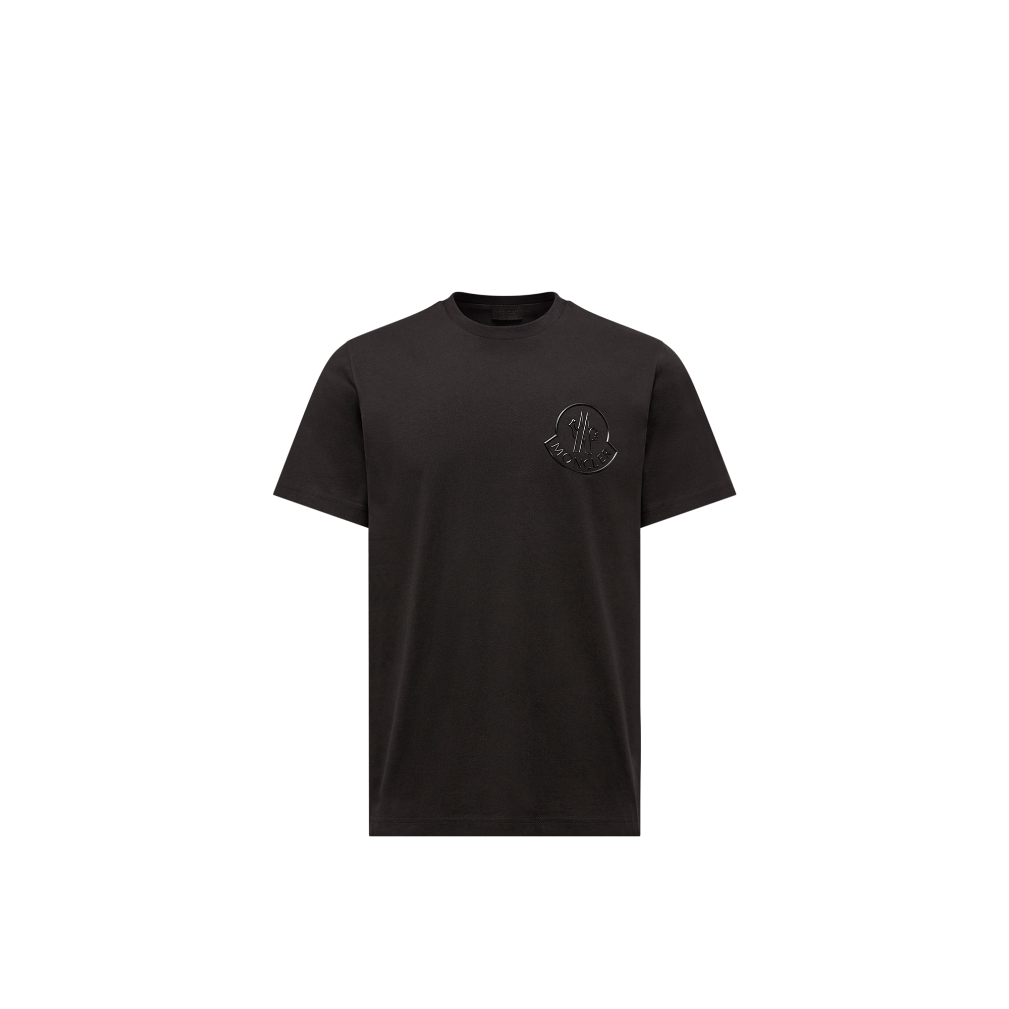 Moncler   Three-Dimensional Logo Cotton T-Shirt for Men in Black, Size: S - Image 1
