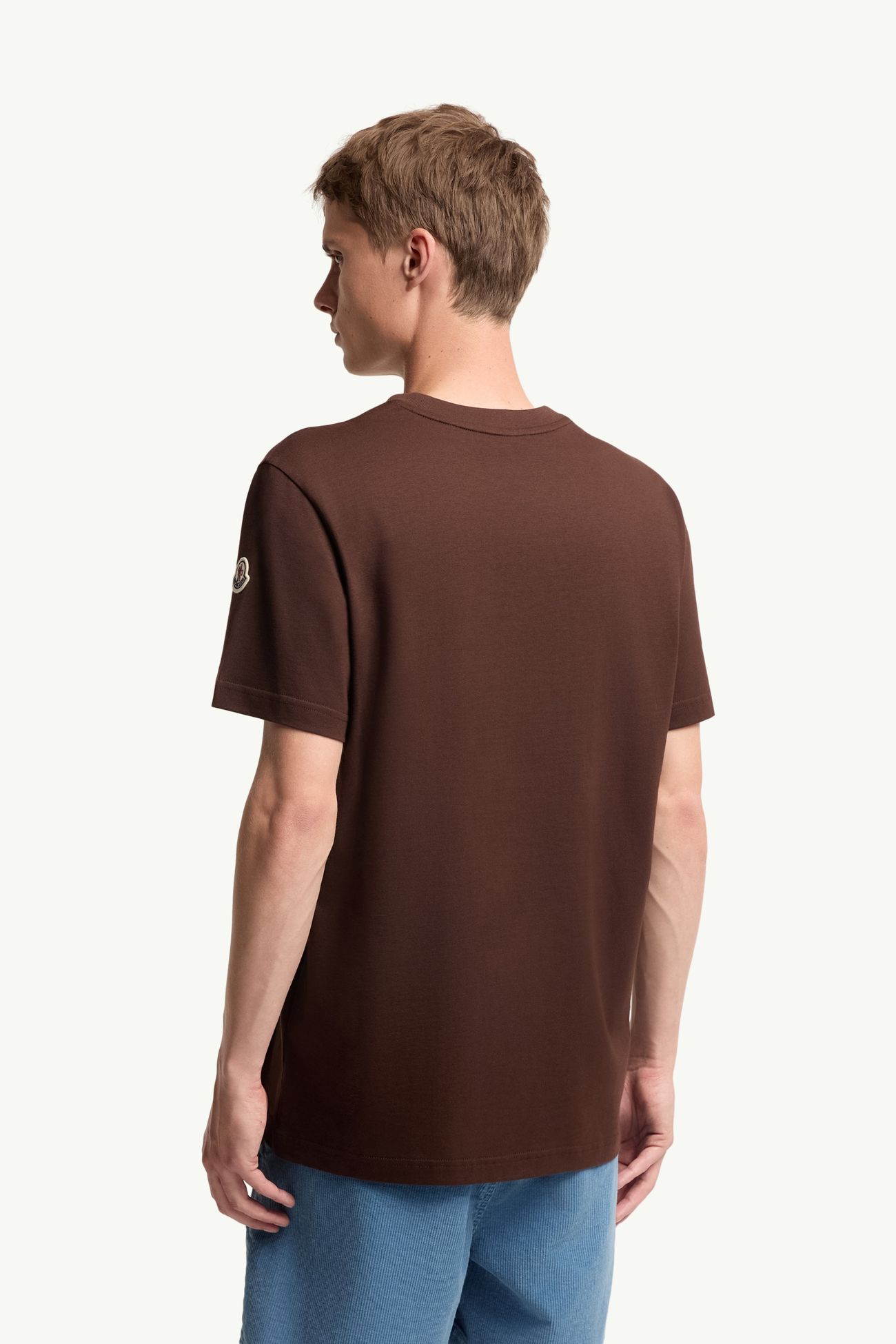 T-shirt in cotone con monogramma Uomo Bordeaux Moncler 4