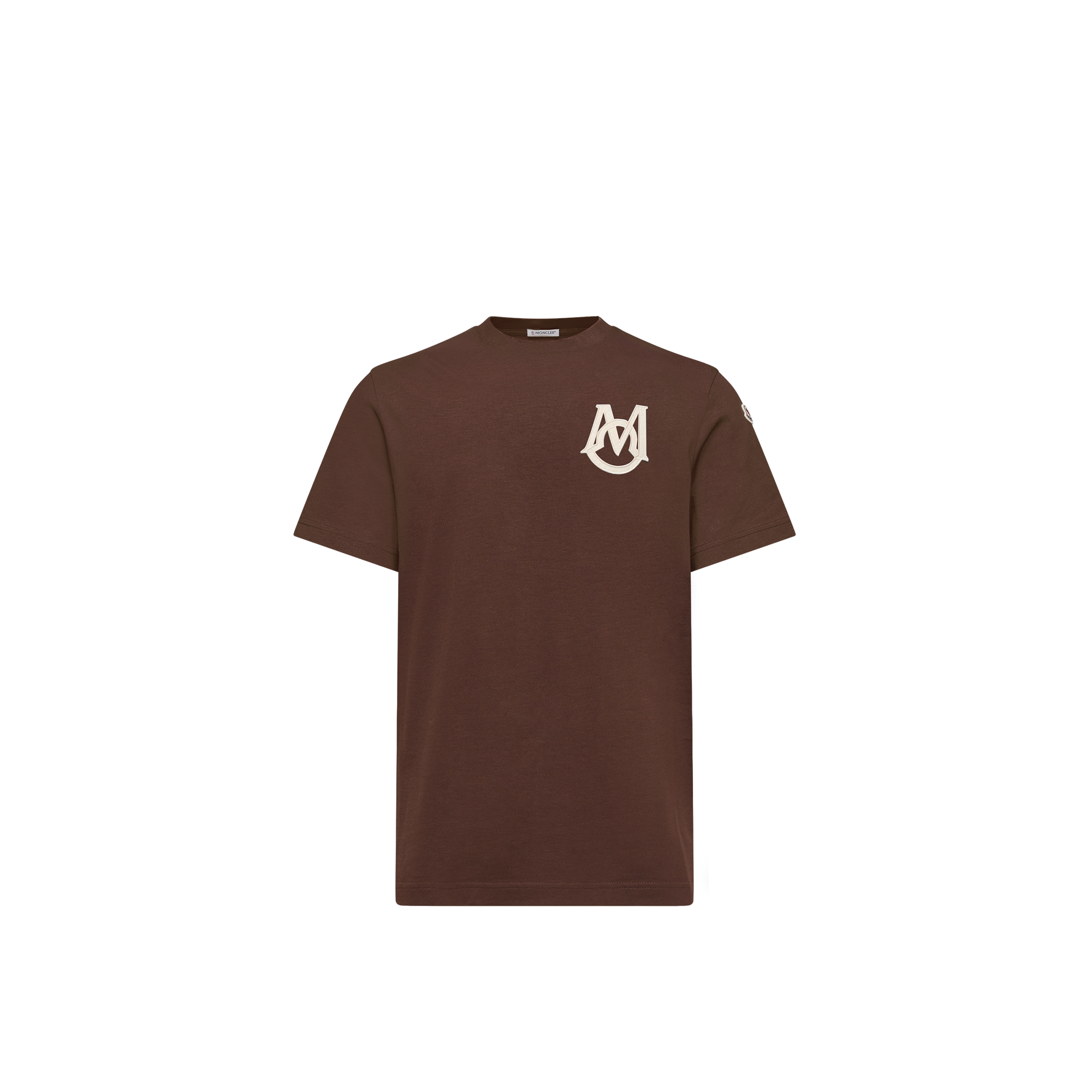 Moncler   Monogram Cotton T-Shirt for Men in Red, Size: Xl