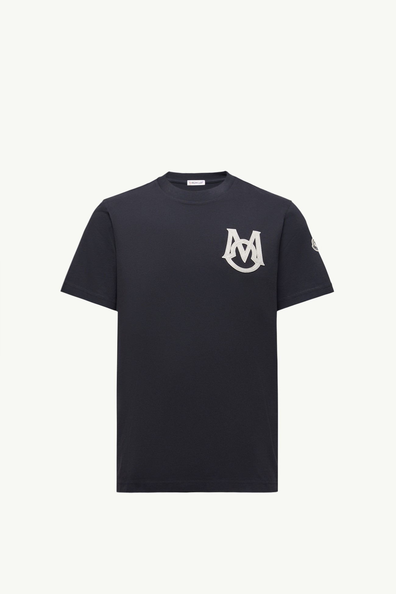交織圖案棉質T恤 男士 海軍藍色 Moncler 2