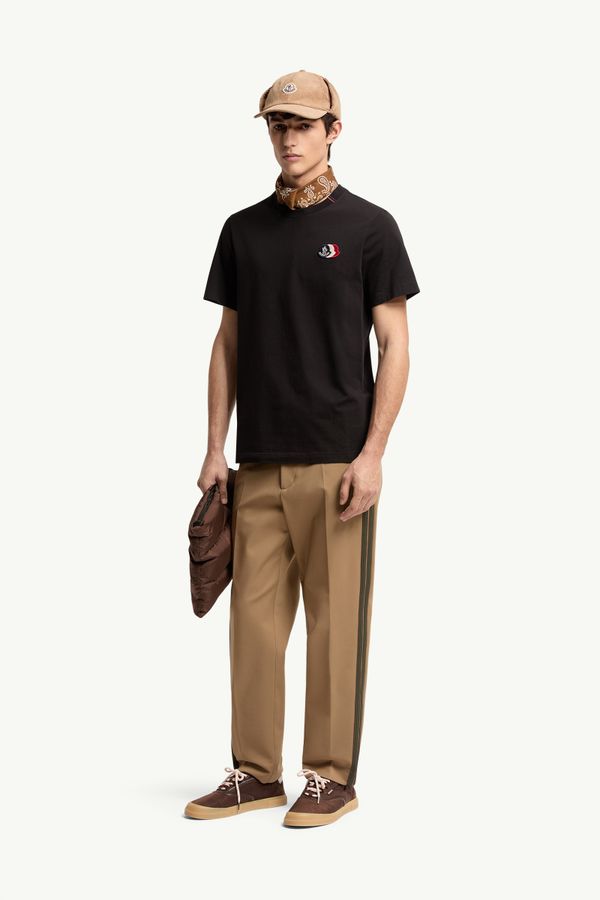 T-Shirt aus Baumwolle mit Logo Herren Schwarz Moncler 0