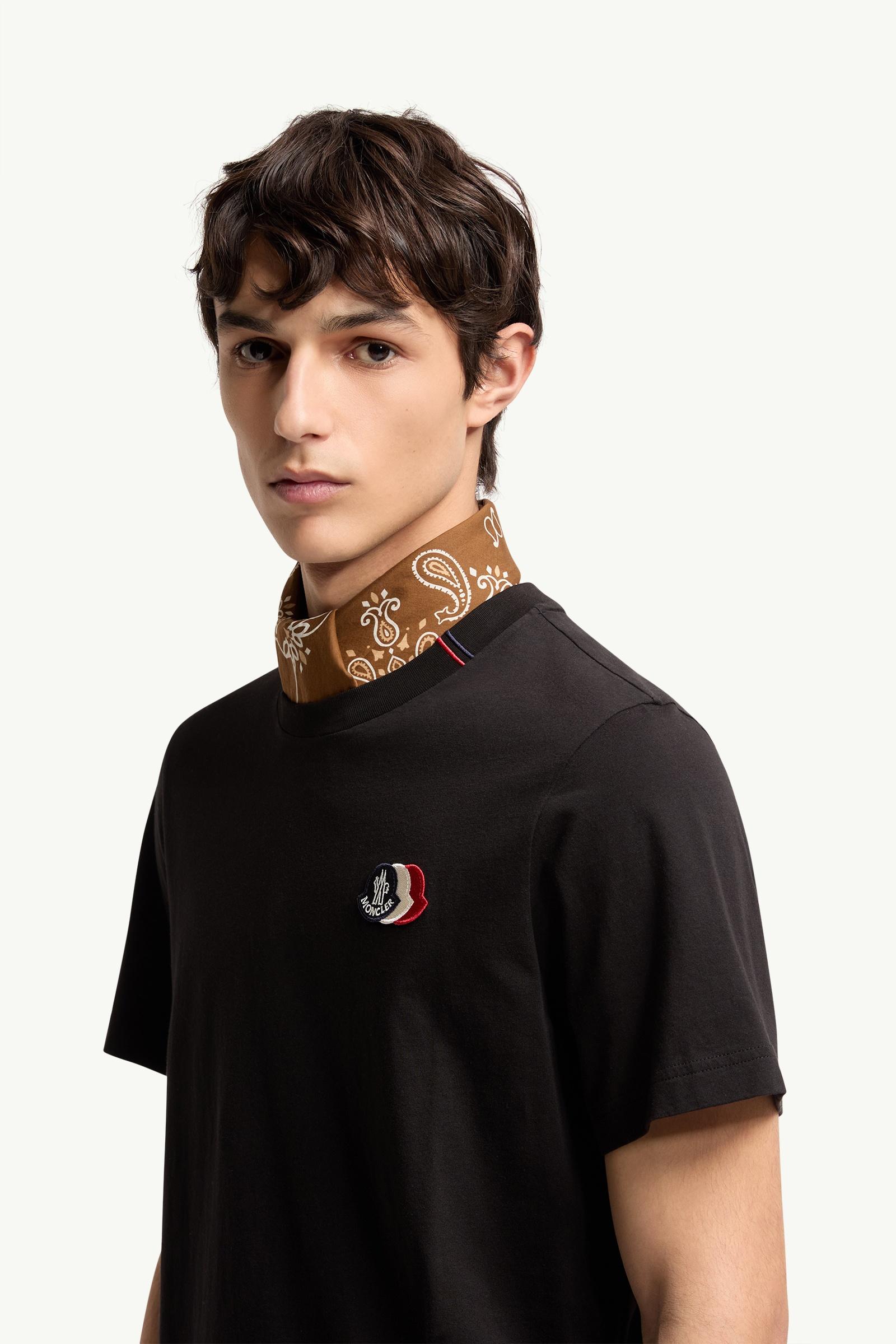 Black Logo Cotton T-Shirt - Polos & T-shirts for Men | Moncler US