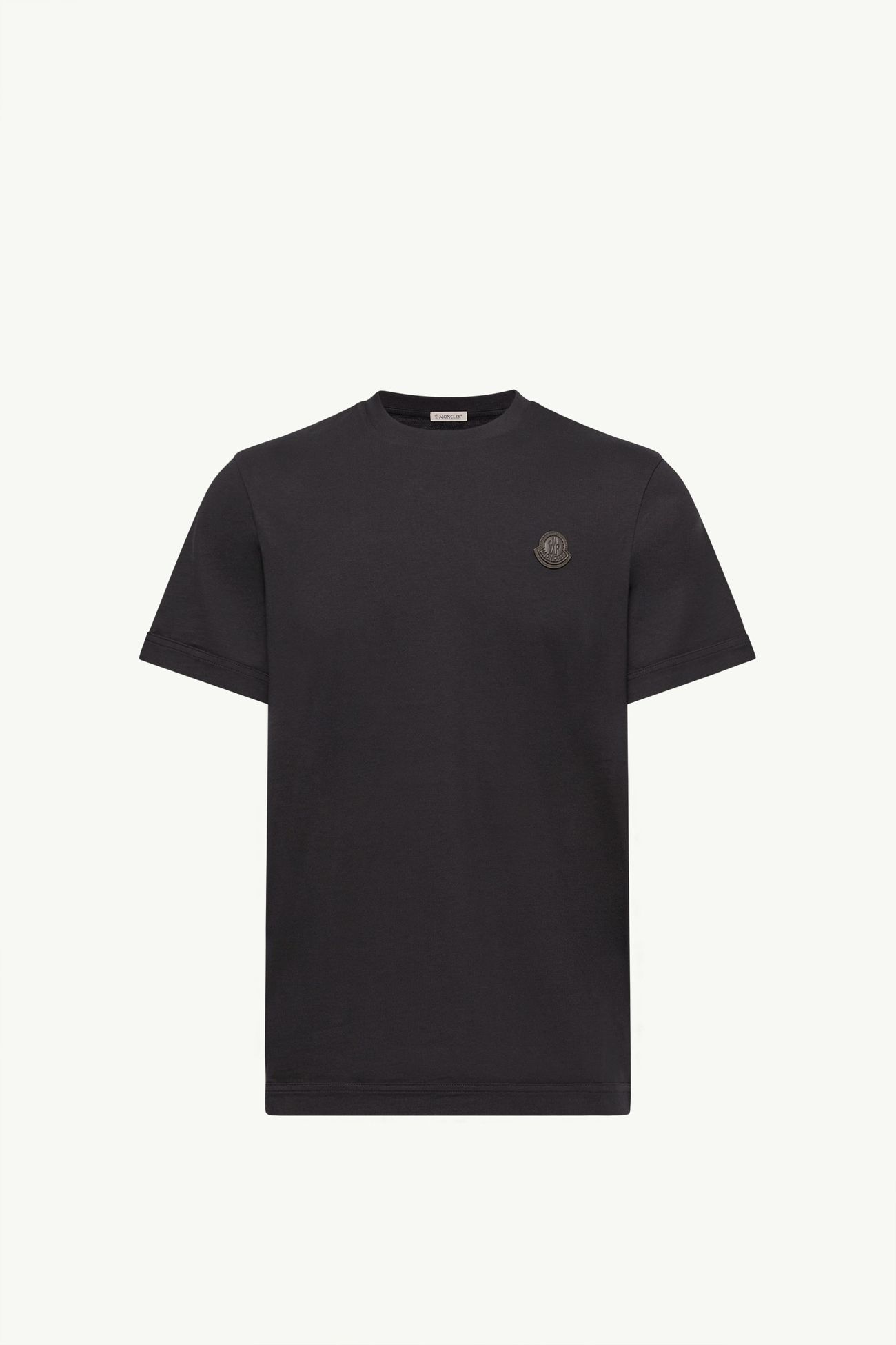 T-shirt en coton à double logo Hommes Bleu foncé Moncler 2