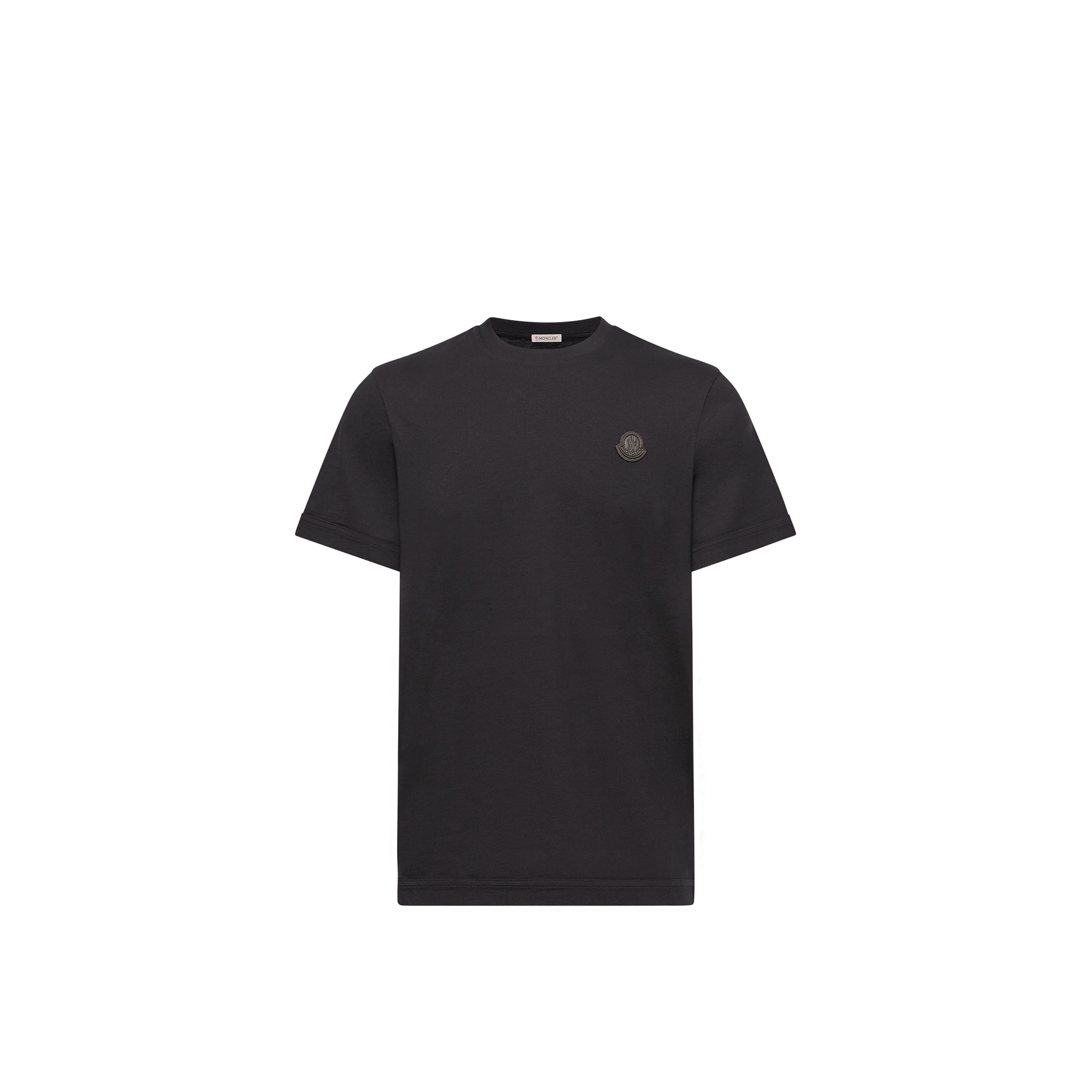 Moncler   Double Leather Logo Cotton T-Shirt for Men in Blue, Size: 3XL