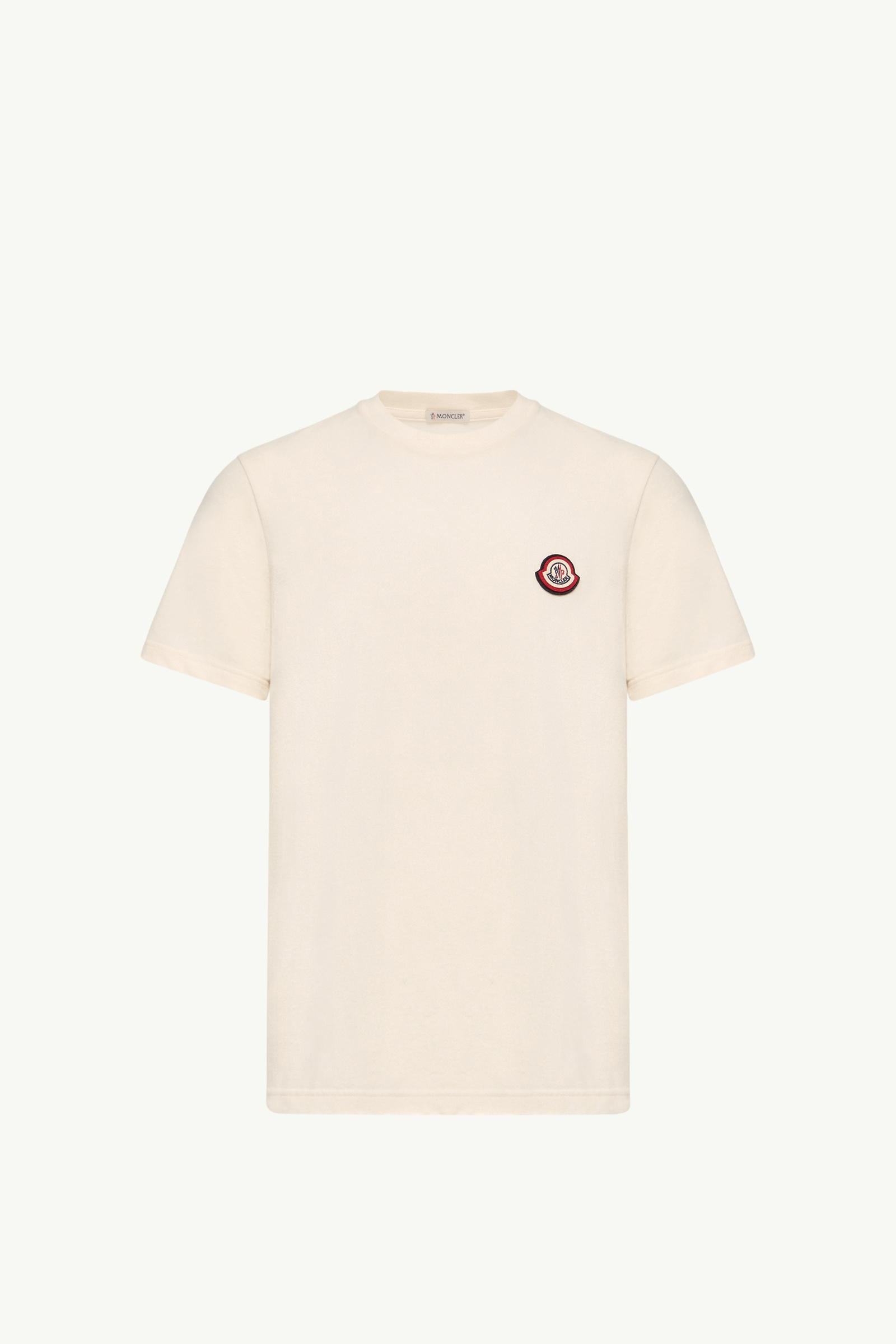 T-shirt en jersey de coton à logo Hommes Blanc Ivoire Moncler, 1 of 0